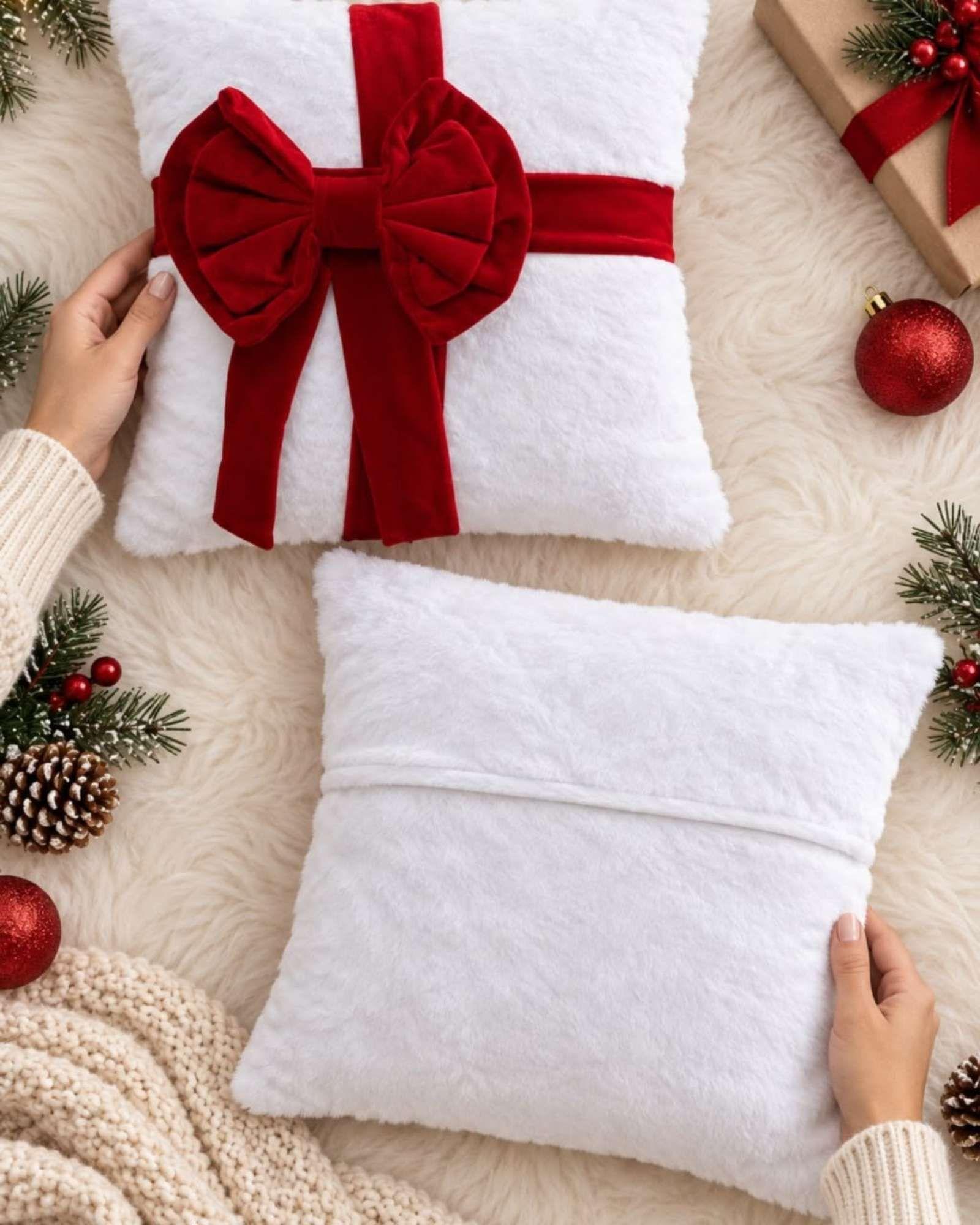 Pack de 2 Fundas para Cojín de Navidad 45x45 cm 7-4