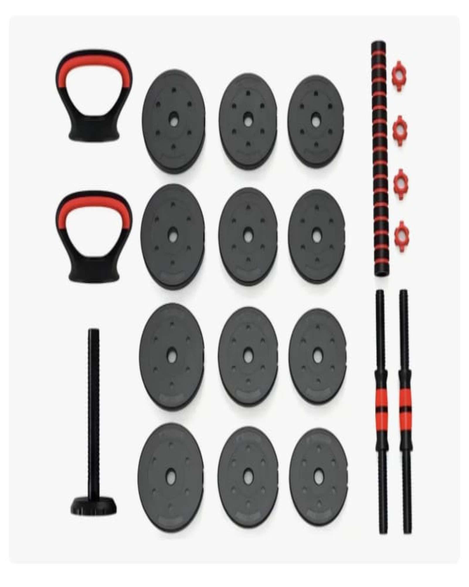 Juego Mancuernas Barra Rusa Ajustables 20 Kg-2