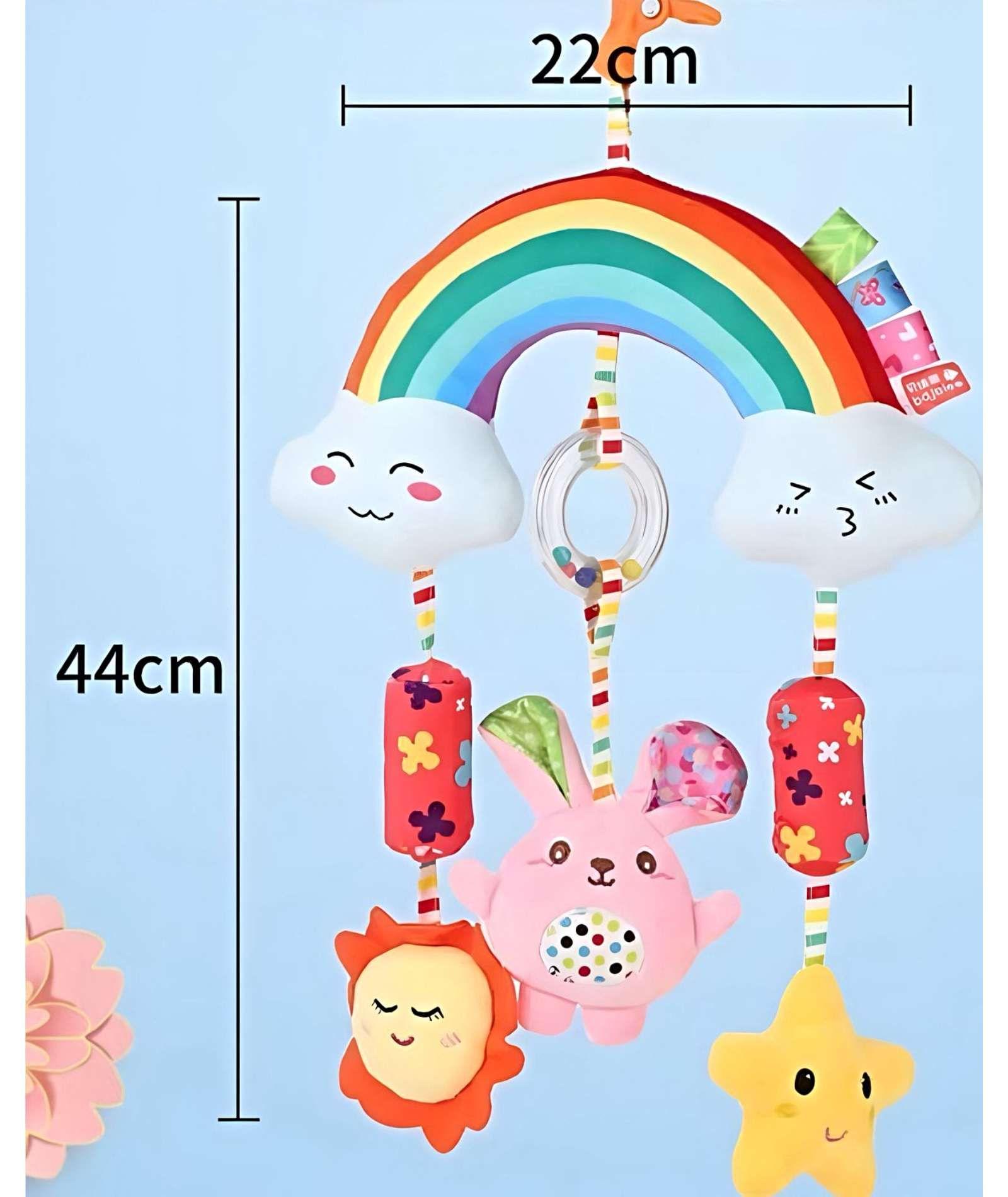 Juguete móvil de coche para bebé colgante arcoíris-3