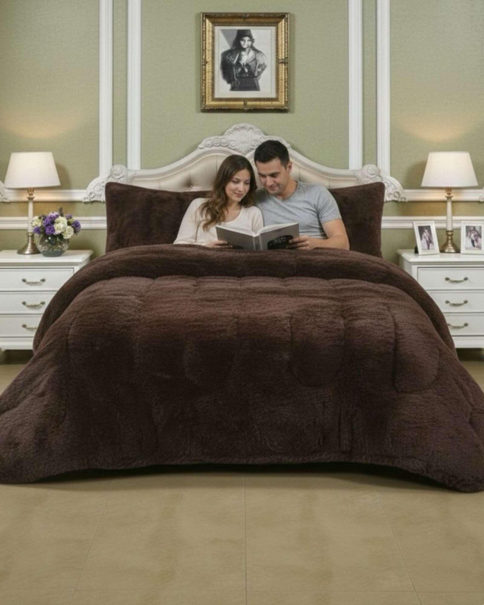 Cubrecama Otoño Invierno Chiporro Peludo Premium 2 Plazas  A76-1