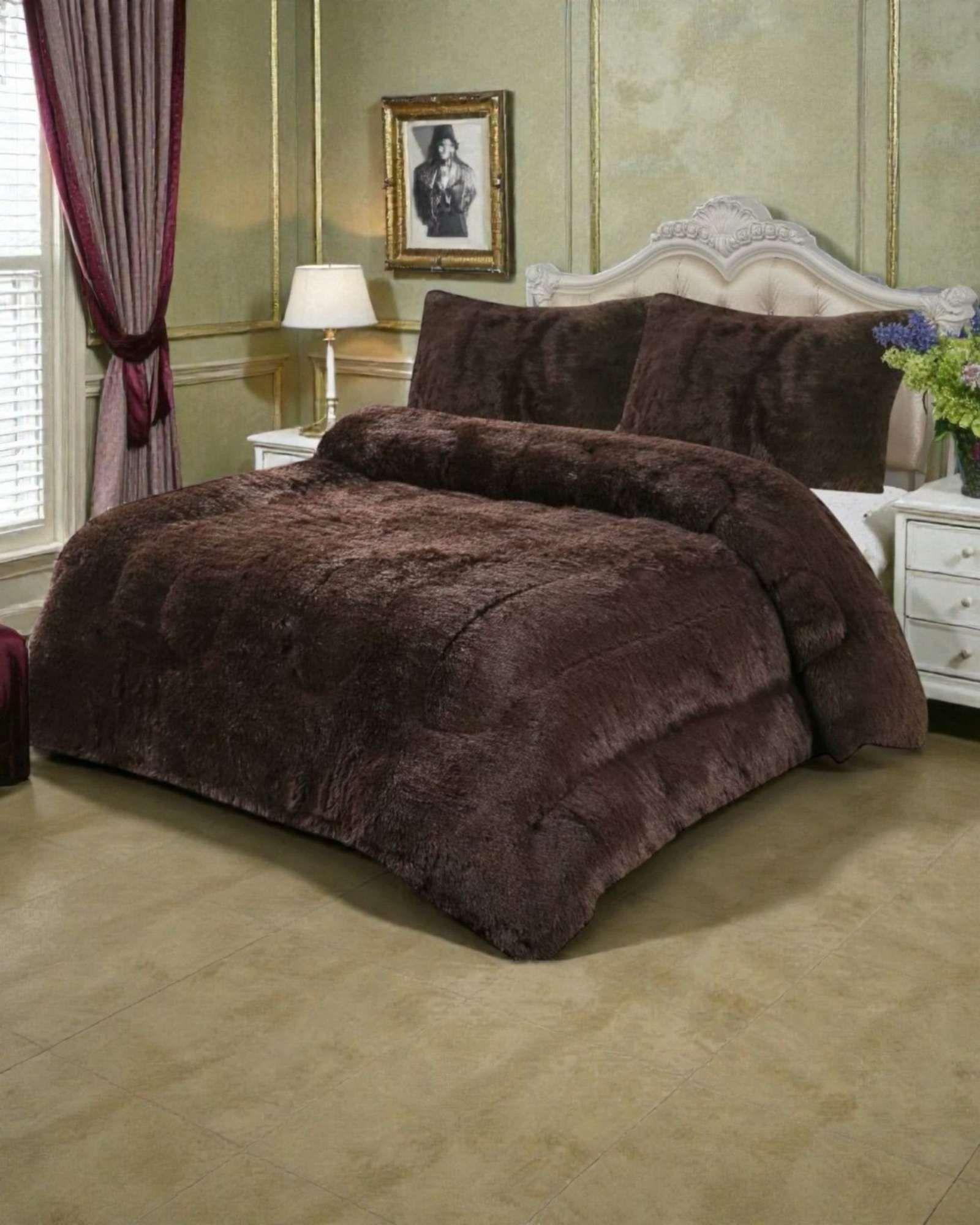Cubrecama Otoño Invierno Chiporro Peludo Premium 2 Plazas  A76-3