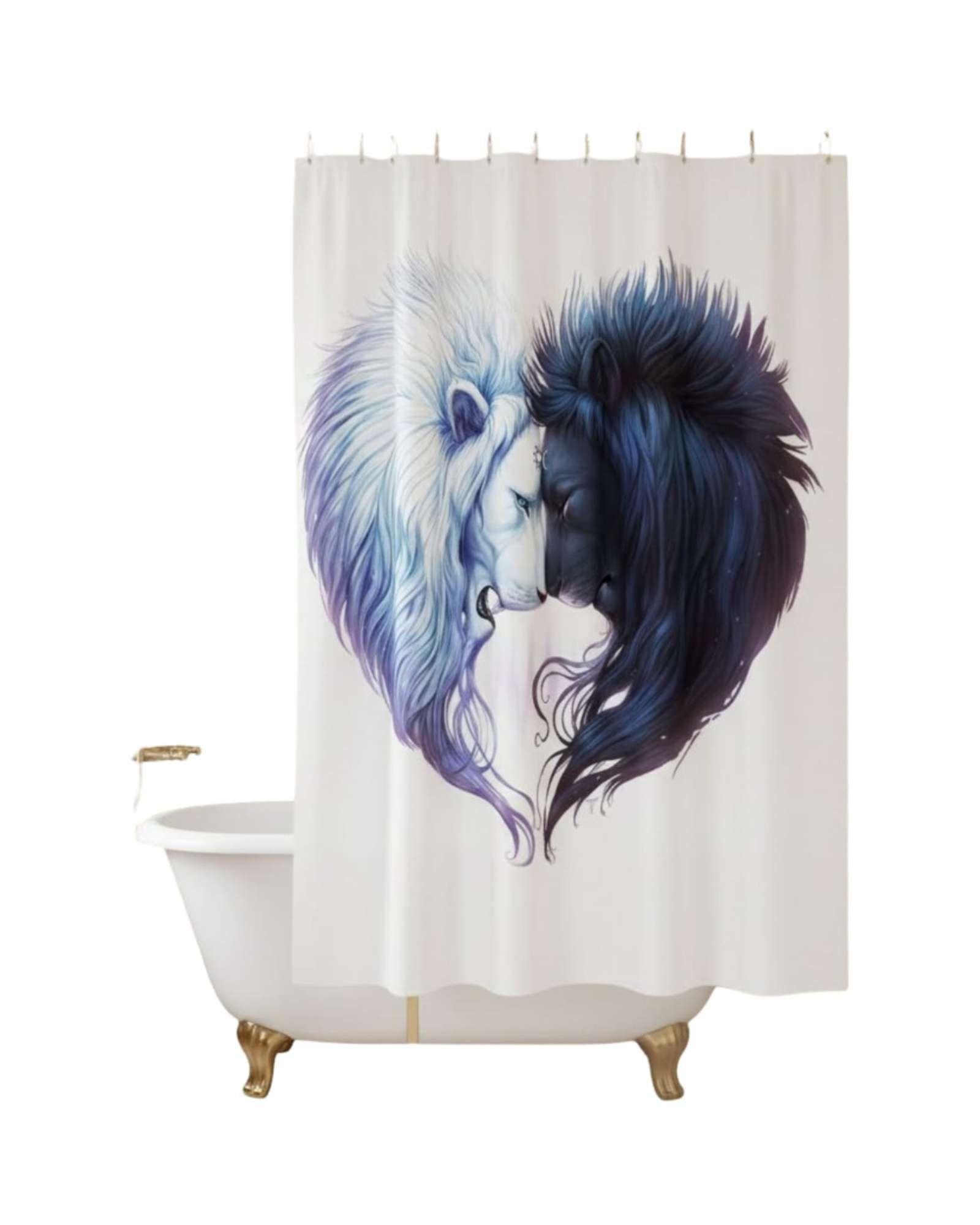 Juego de Cortina de Baño Tela Género + Forro Impermeable T37-4