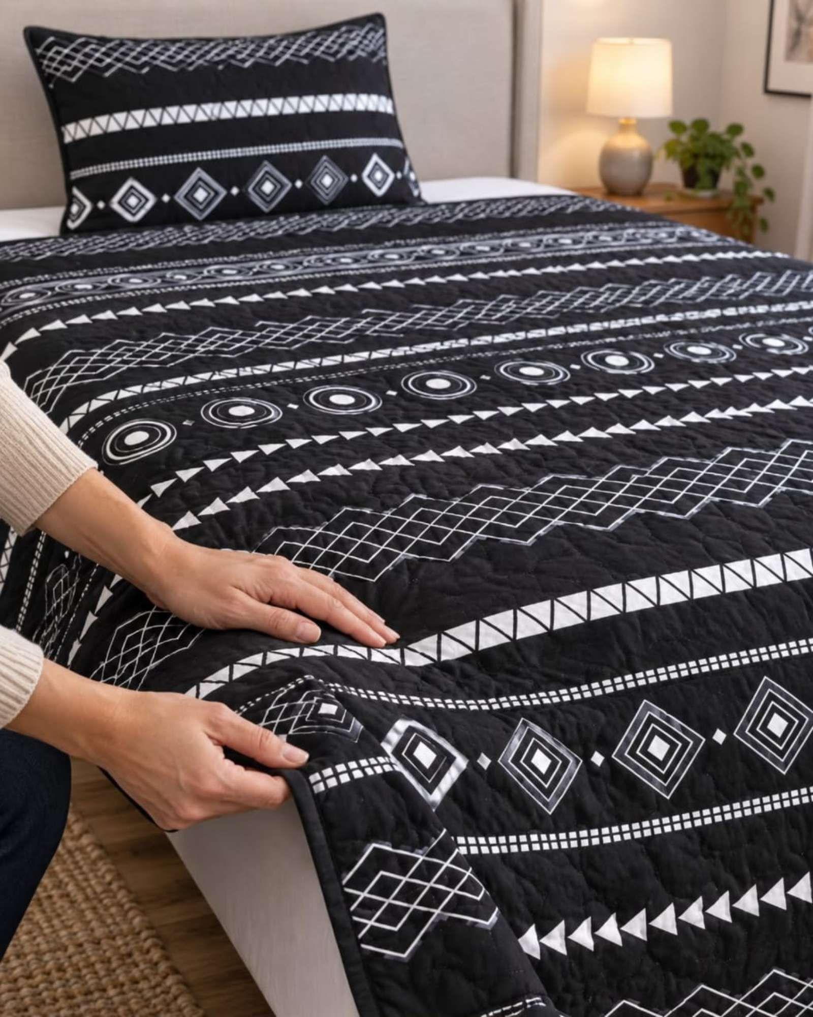 Cubrecama Quilts Plaza y Media  Con Funda De Almohada C15-5