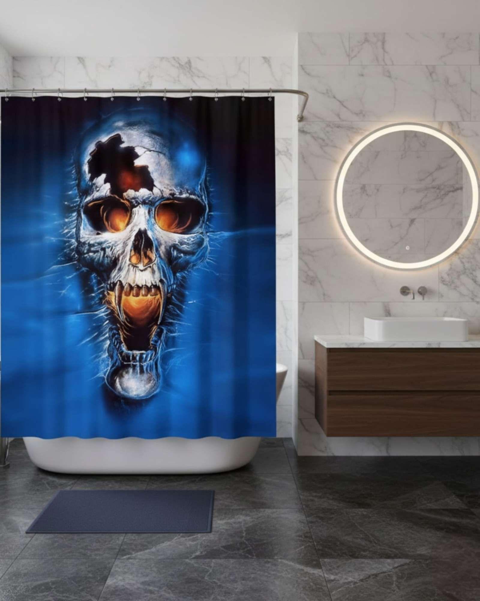 Juego de Cortina de Baño Tela Género + Forro Impermeable T30-0