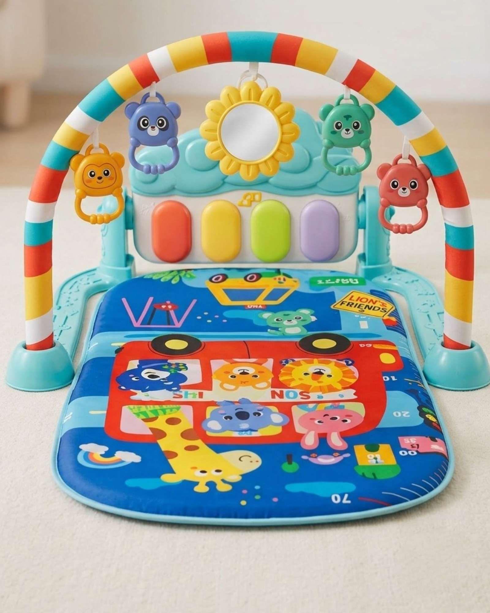 Gimnasio Para Bebés con Piano Multifuncional,Sonidos y Luces-3
