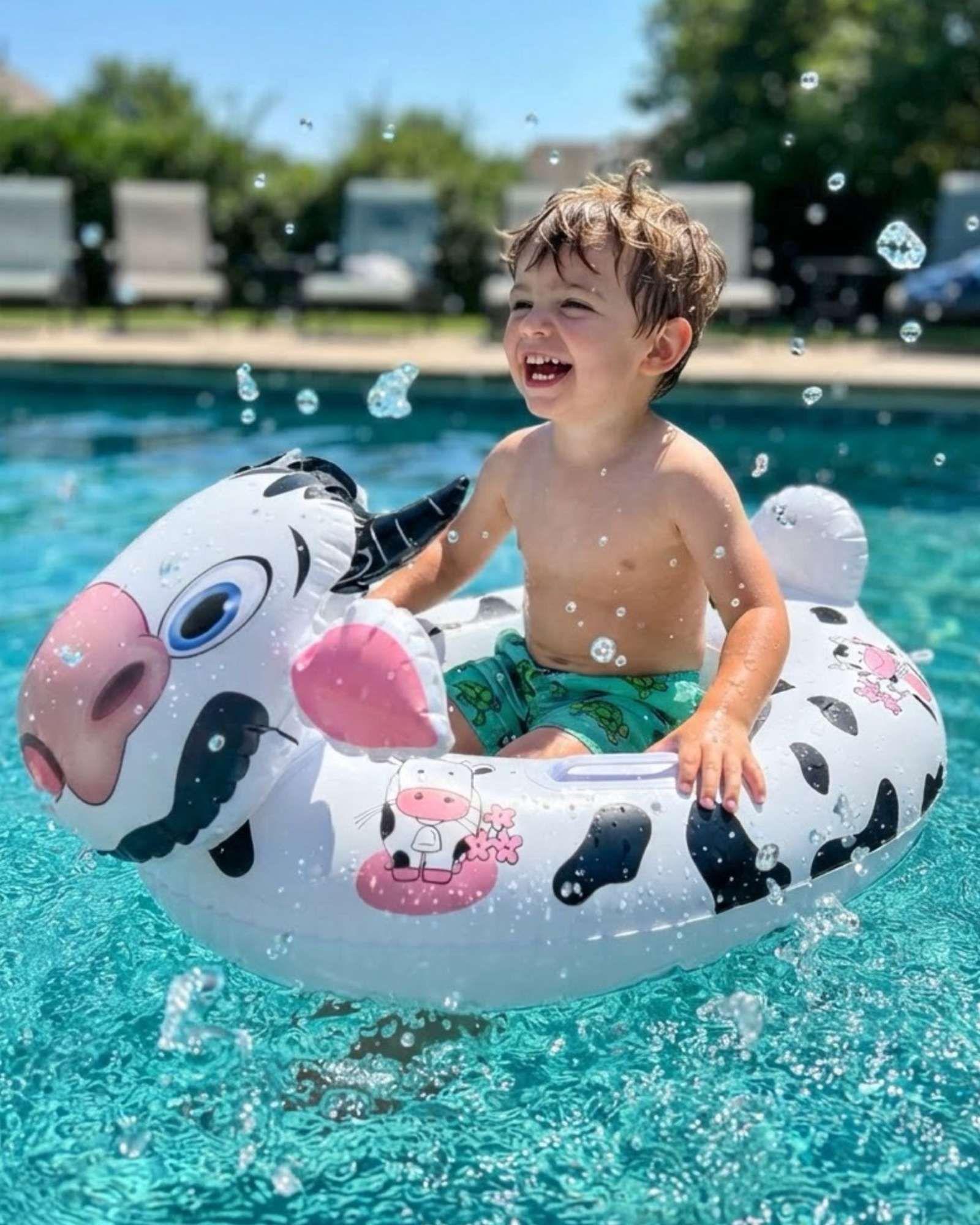 Flotador Infantil Inflable con Asas Diseño Animal para Piscina2-2