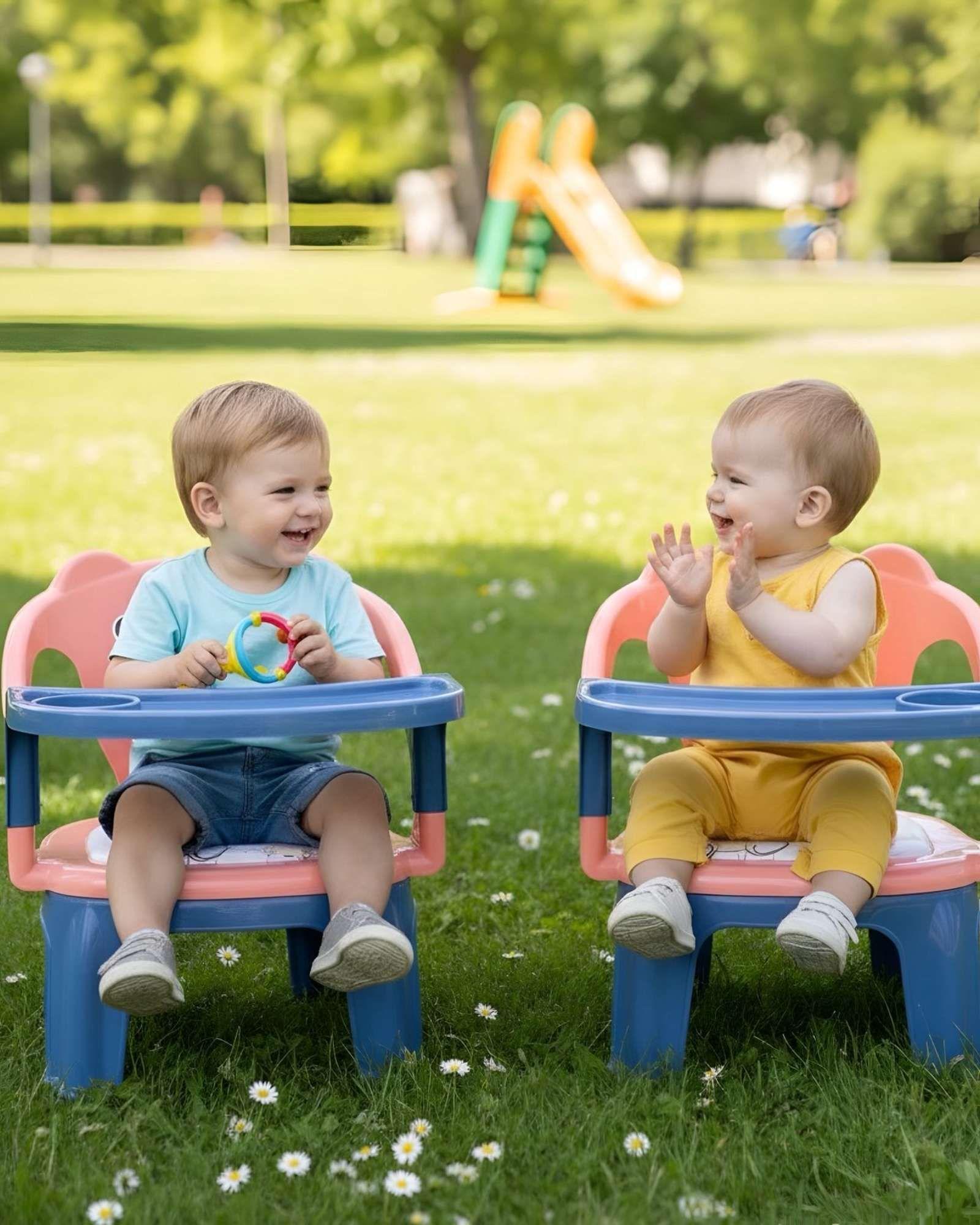 Silla de Comer Infantil con Bandeja extraible Diseño Osito A2-3