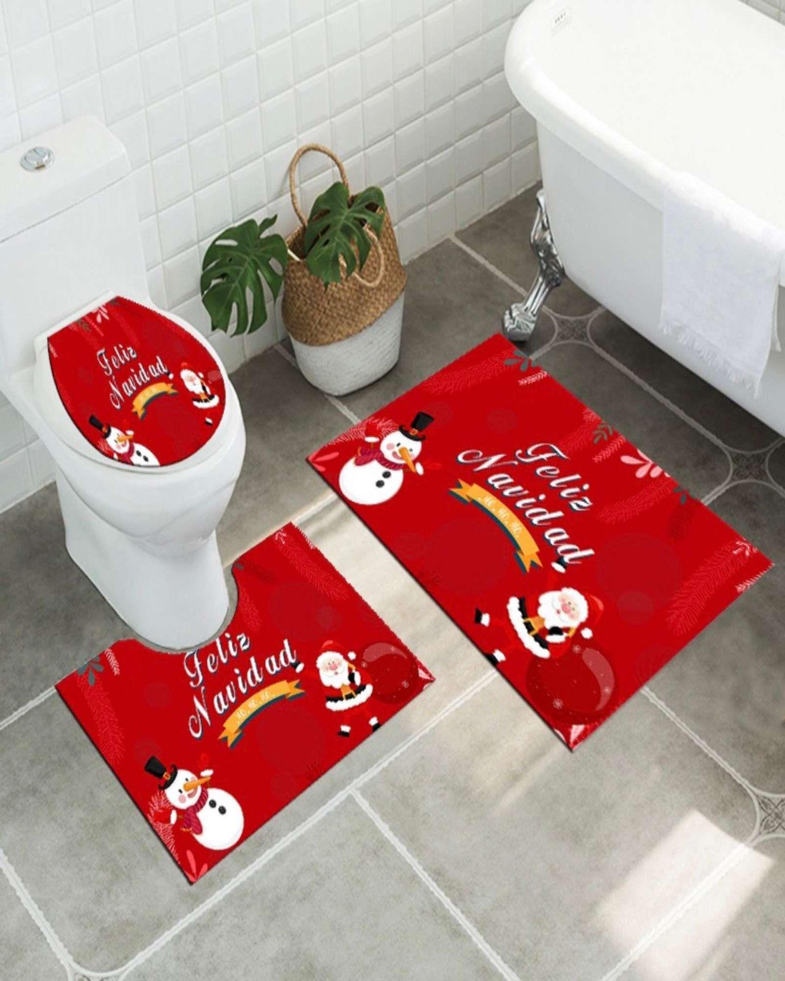 Juego de Alfombra de baño de Navidad 3 piezas A3-3