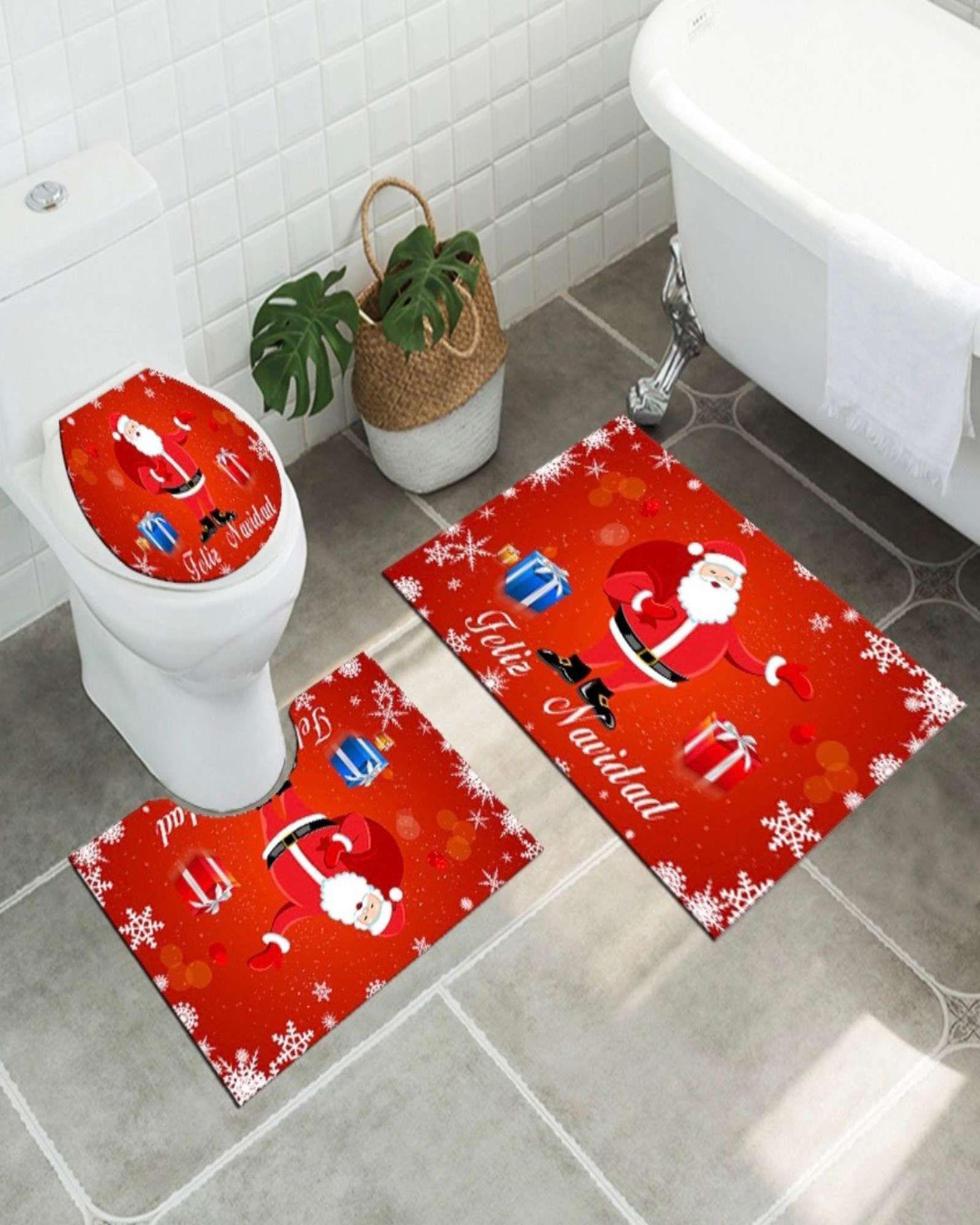 Juego de Alfombra de baño de Navidad 3 piezas A2-3