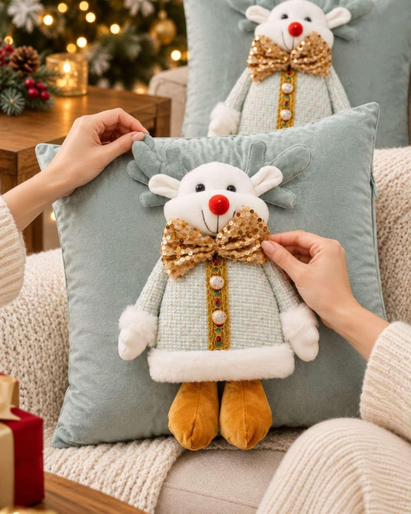 Pack de 2 Fundas para Cojín de Navidad 45x45 cm 14-1