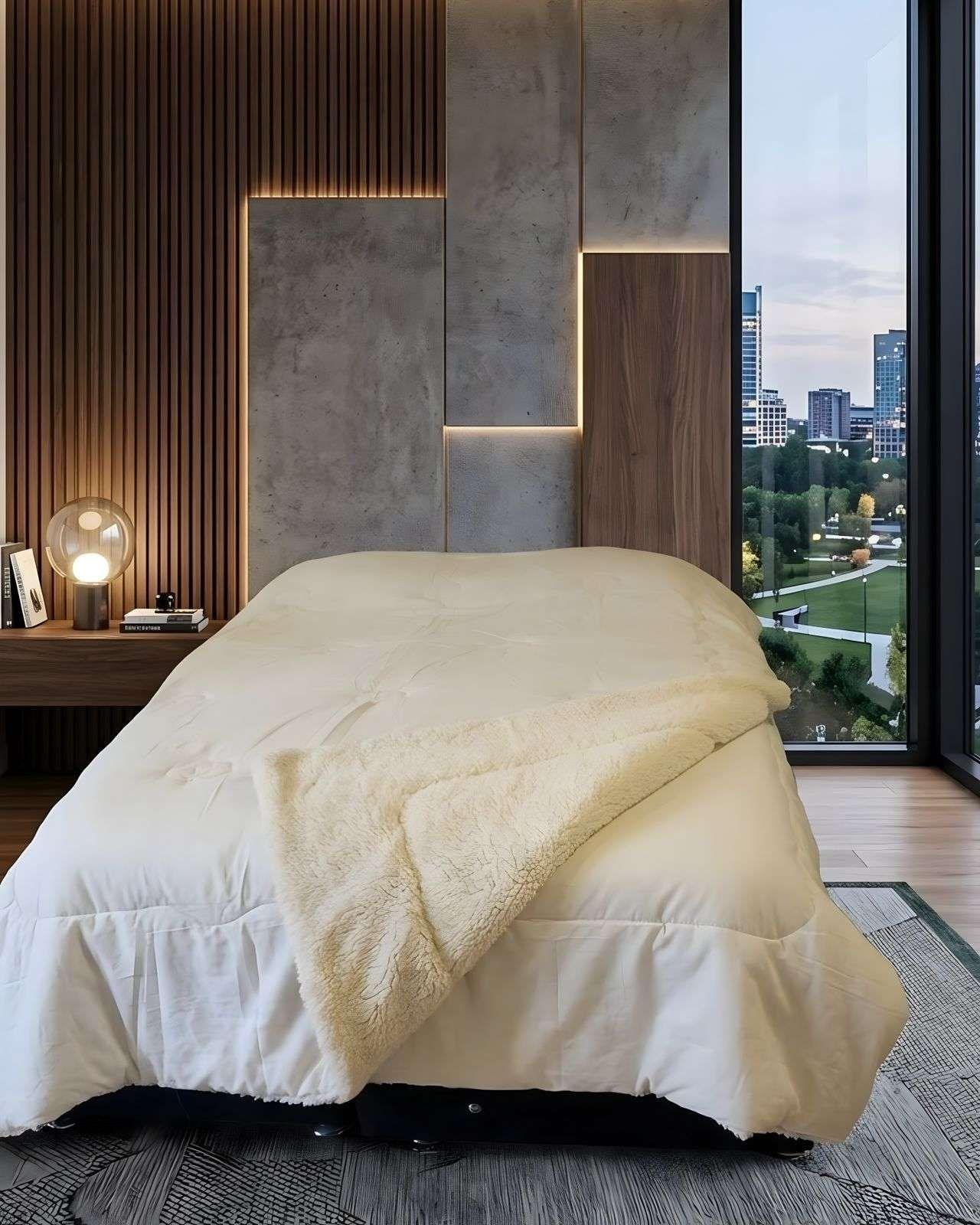 Plumón Delgado Invierno Sherpa  Suave  Premium 1,5 Plaza 150x200cma01-3