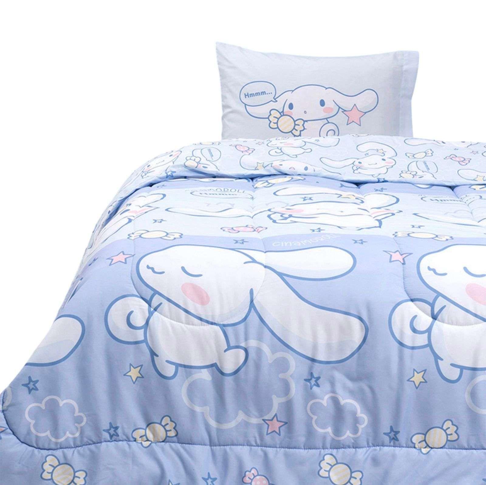 CUBRECAMA NORDICO RELLENO NIÑO NIÑA CINNAMOROLL PLAZA Y MEDIA-0