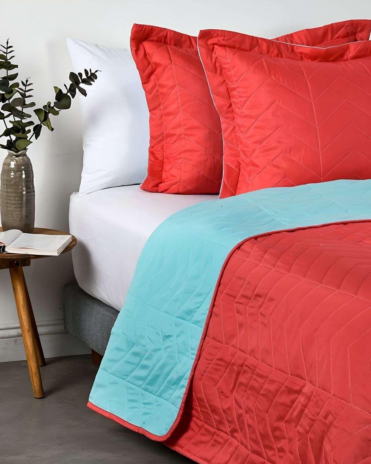 Cubrecama Colcha Quilt Bicolor 2 Plazas American Family M02-3