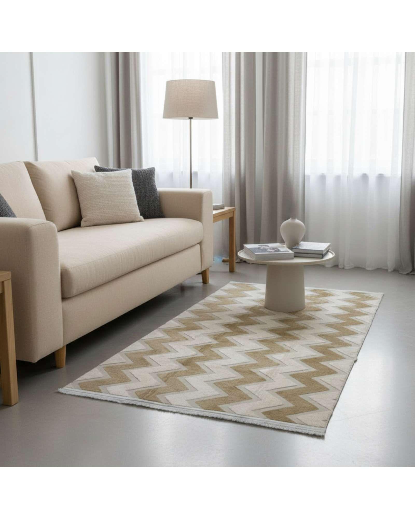 ALFOMBRA TEXTURIZADA DISEÑO JACQUARD ANTIDESLIZANTE 200X240 CMC A09-4