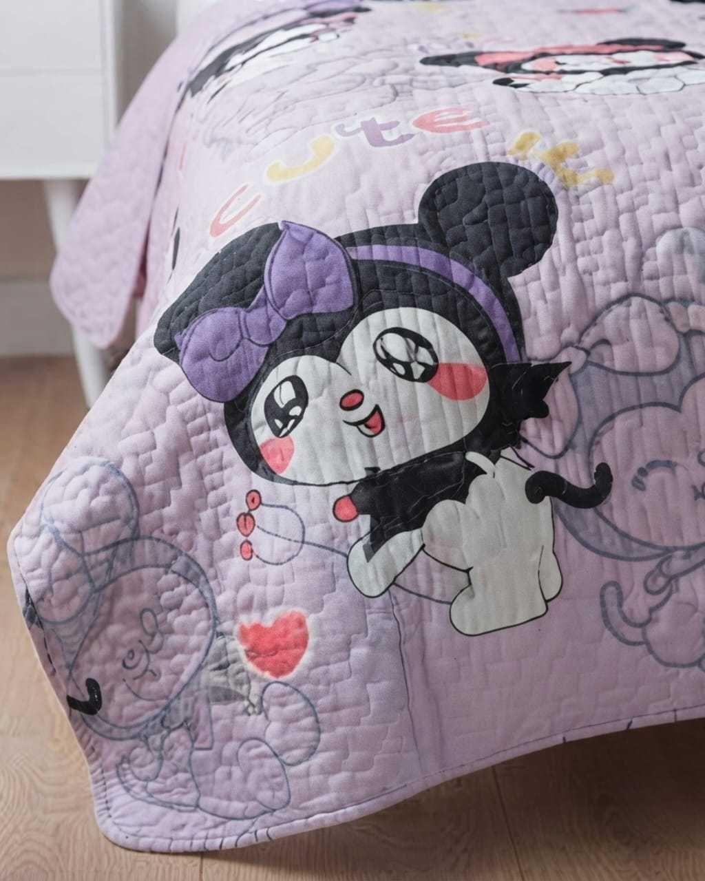 Cubrecama Quilt de Verano Plaza y Media Diseños Infantiles Mas Funda.-5