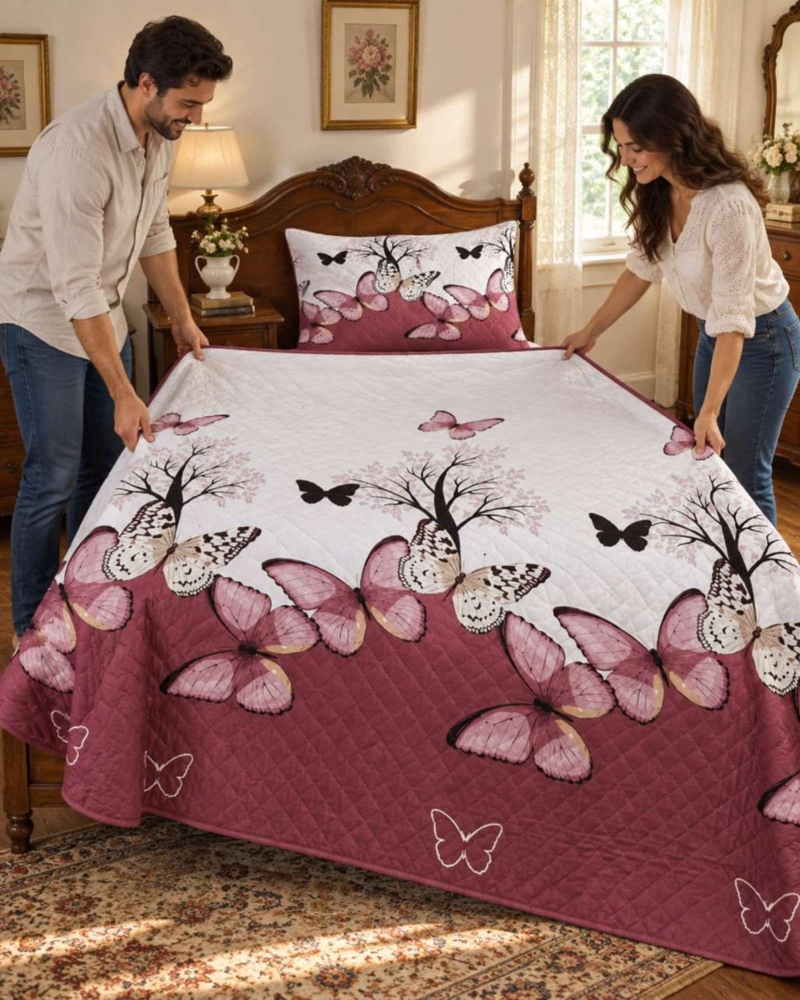 Cubrecama Quilts Plaza y Media  Con Funda De Almohada C4-5