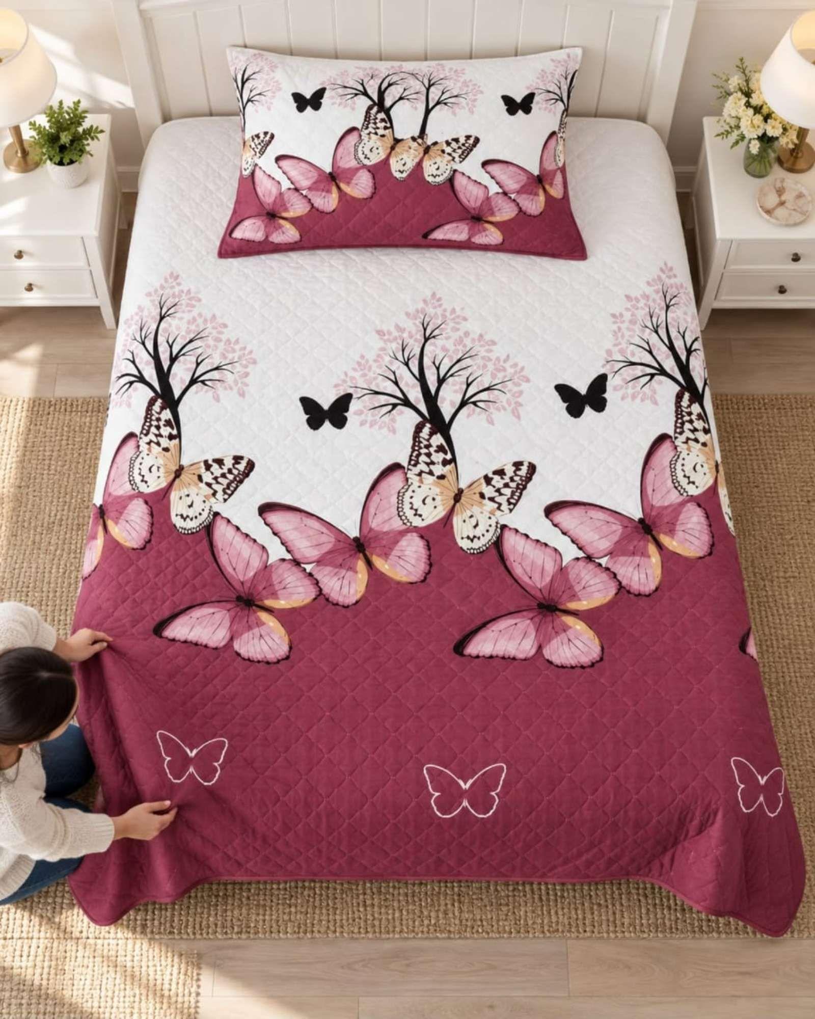 Cubrecama Quilts Plaza y Media  Con Funda De Almohada C4-3