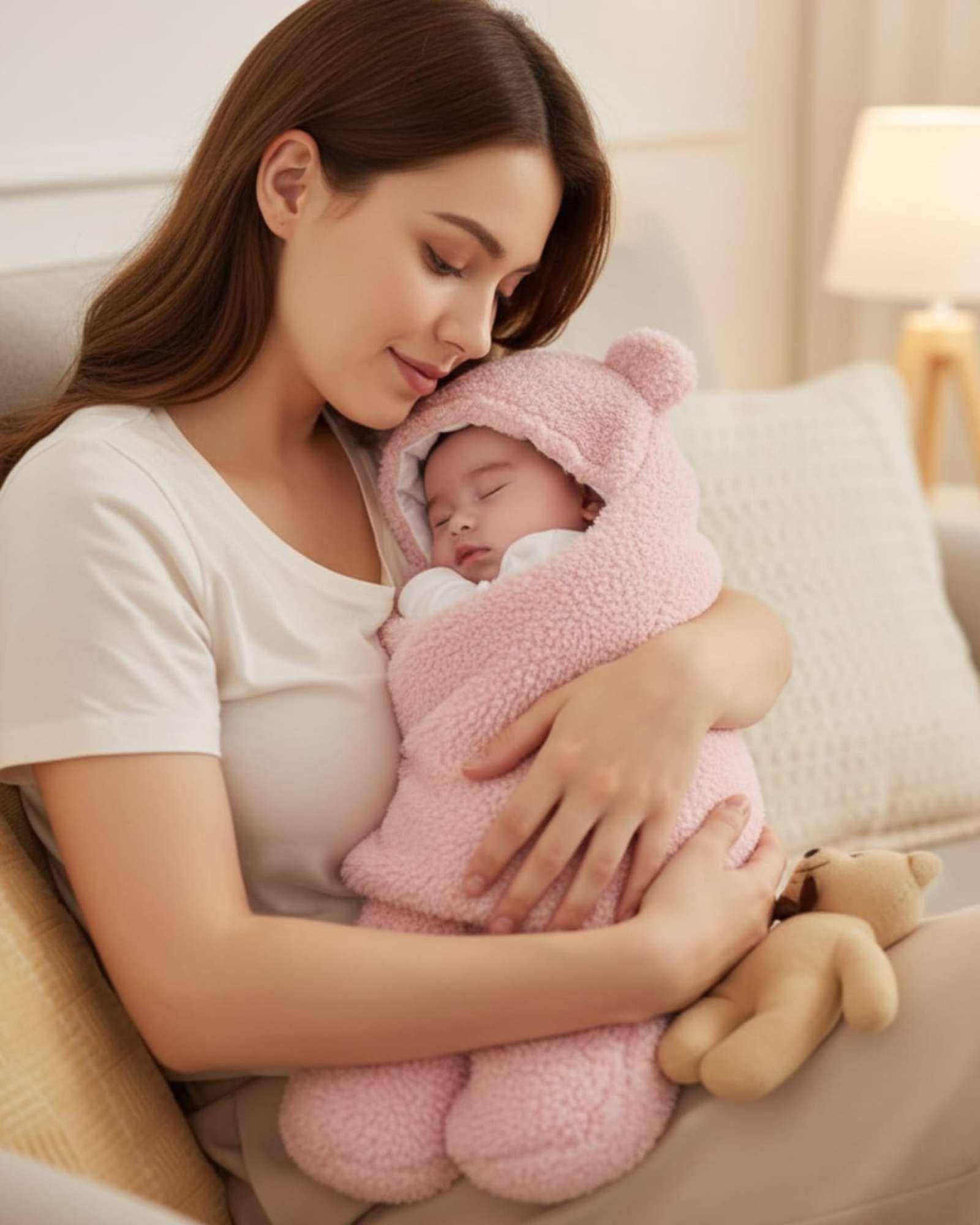 SACO DE BEBÉ OSITO TALLA 6 Meses ROSADO-4