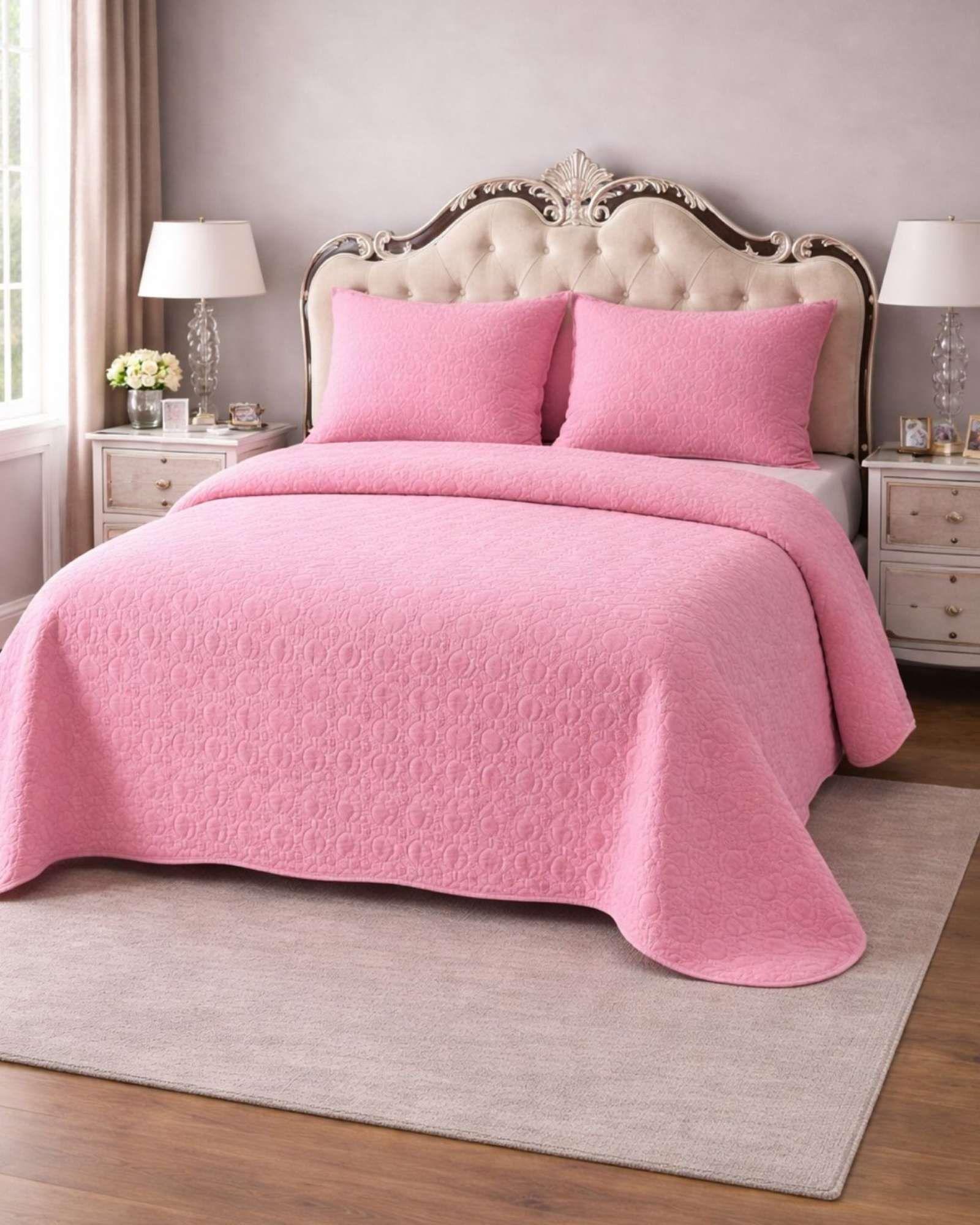 SABANA CON CUBRECAMA DE VERANO KING + 2 ALMOHADAS s58-2