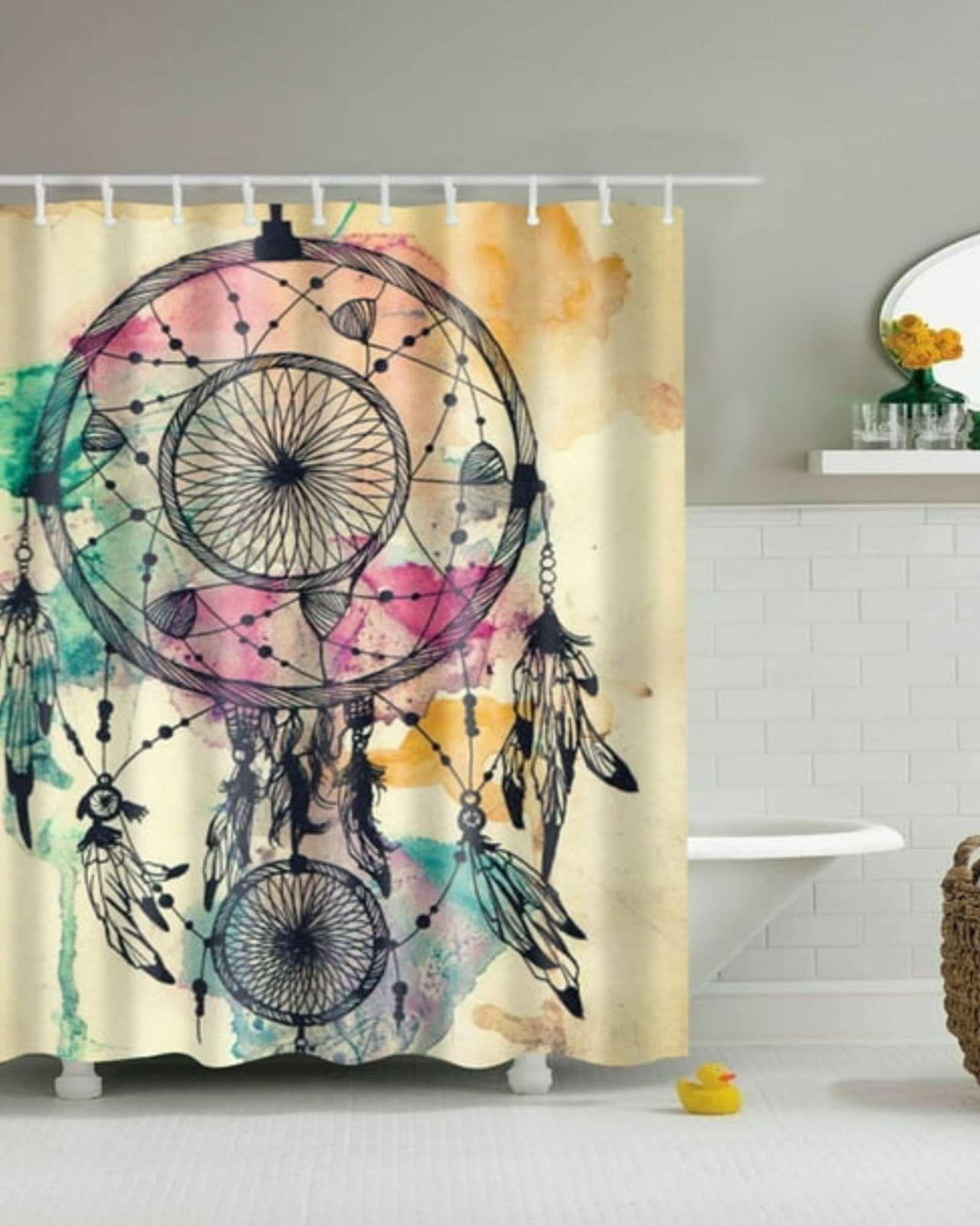 Juego de Cortina de Baño Tela Género + Forro Impermeable T3-0