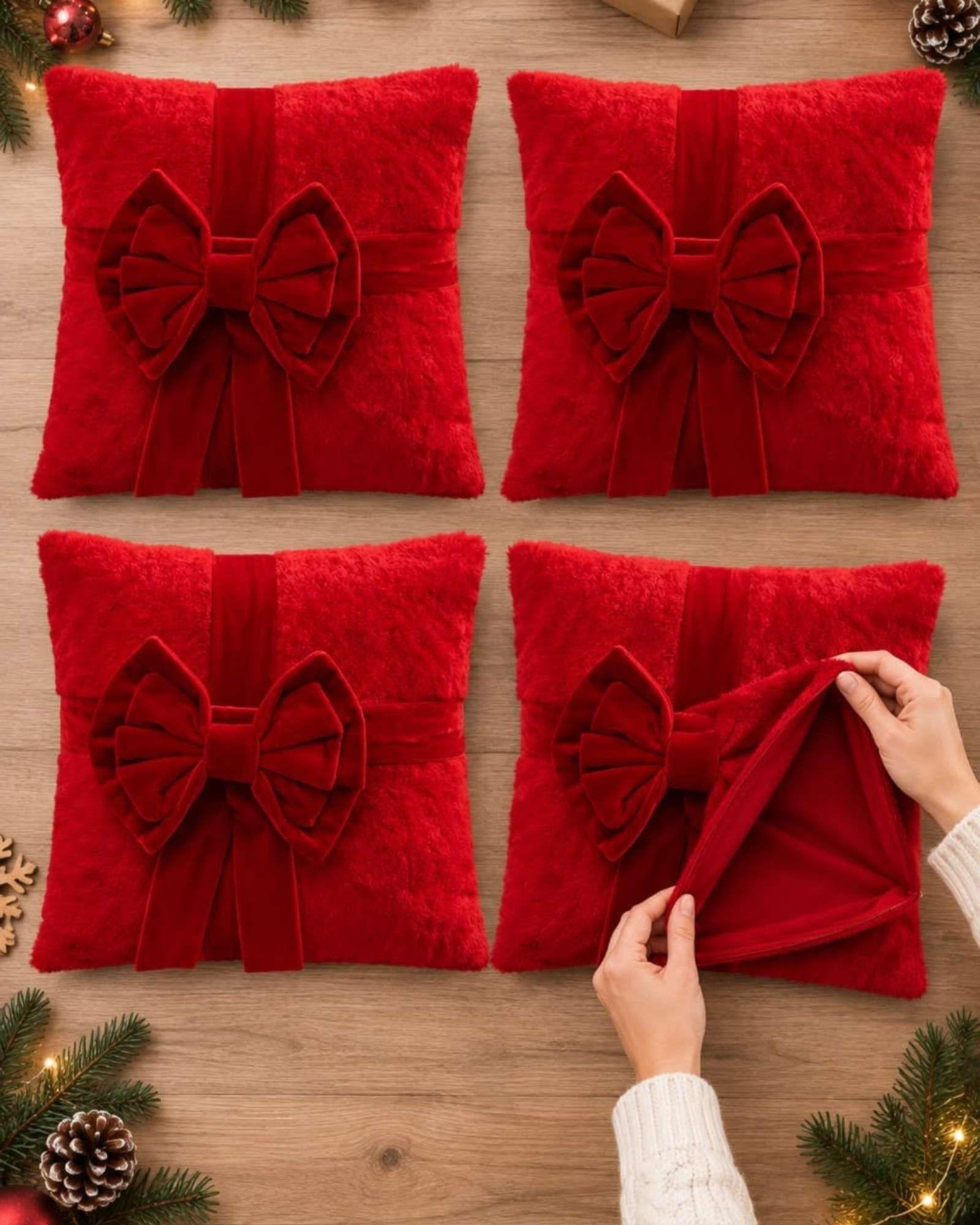 Pack de 4 Fundas para Cojin de Navidad 45x45 cm A08-1