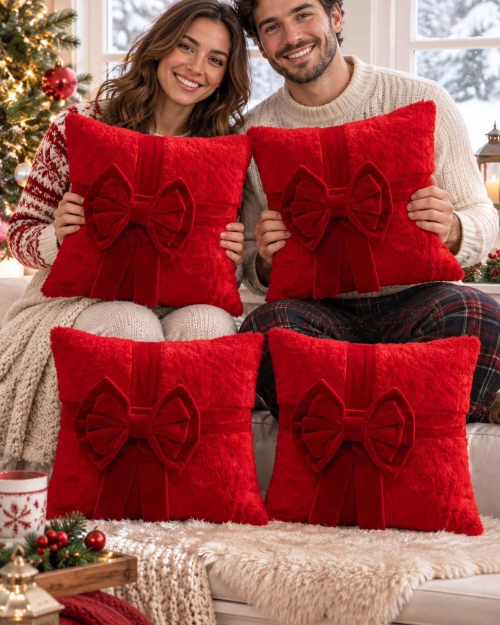 Pack de 4 Fundas para Cojin de Navidad 45x45 cm A08-2