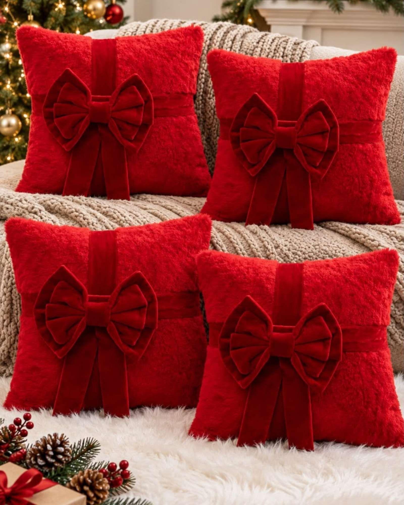 Pack de 4 Fundas para Cojin de Navidad 45x45 cm A08-3