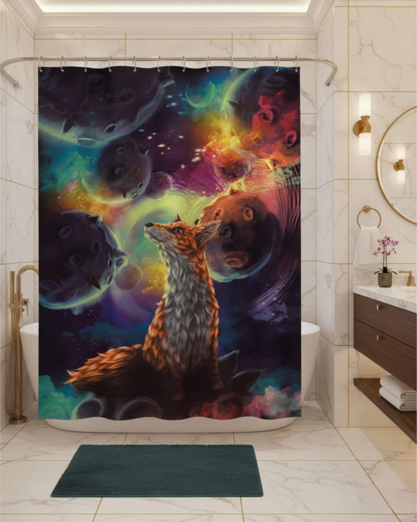 Juego de Cortina de Baño Tela Género + Forro Impermeable T32-0