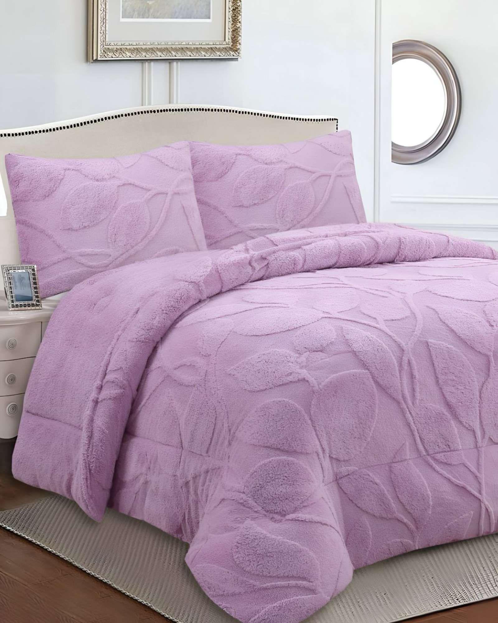 Cubrecama Acolchado con chiporro diseño Texturizado Hojas King K13-2