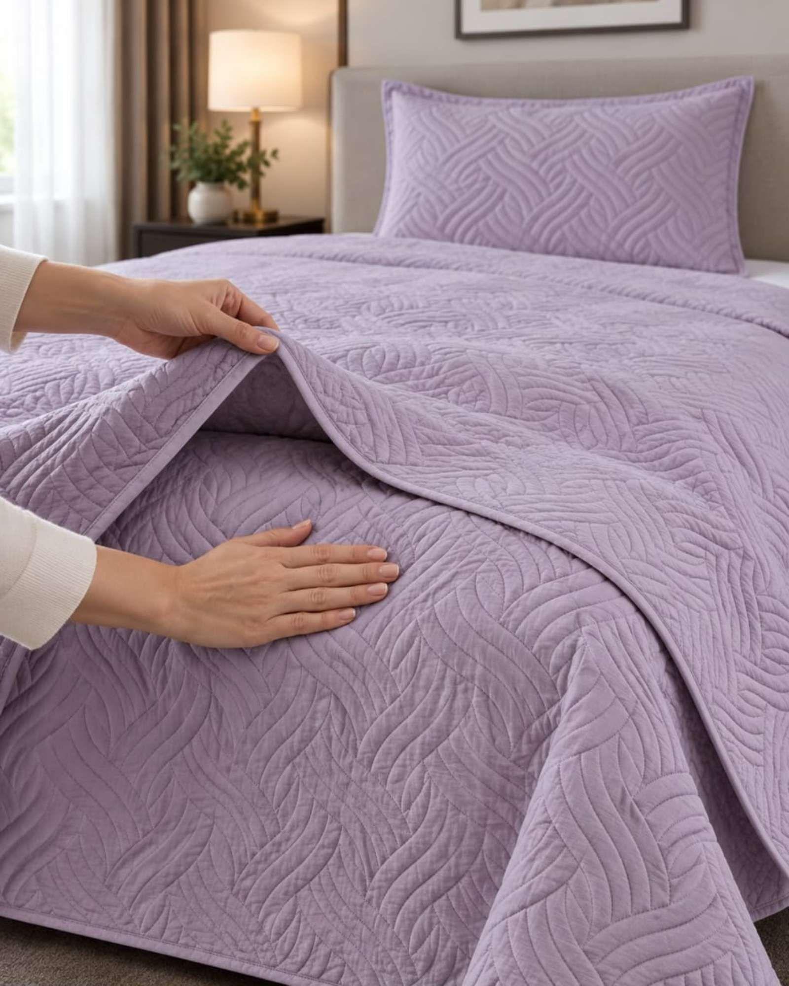 Cubrecama Quilts Plaza y Media  Con Funda De Almohada C18-4