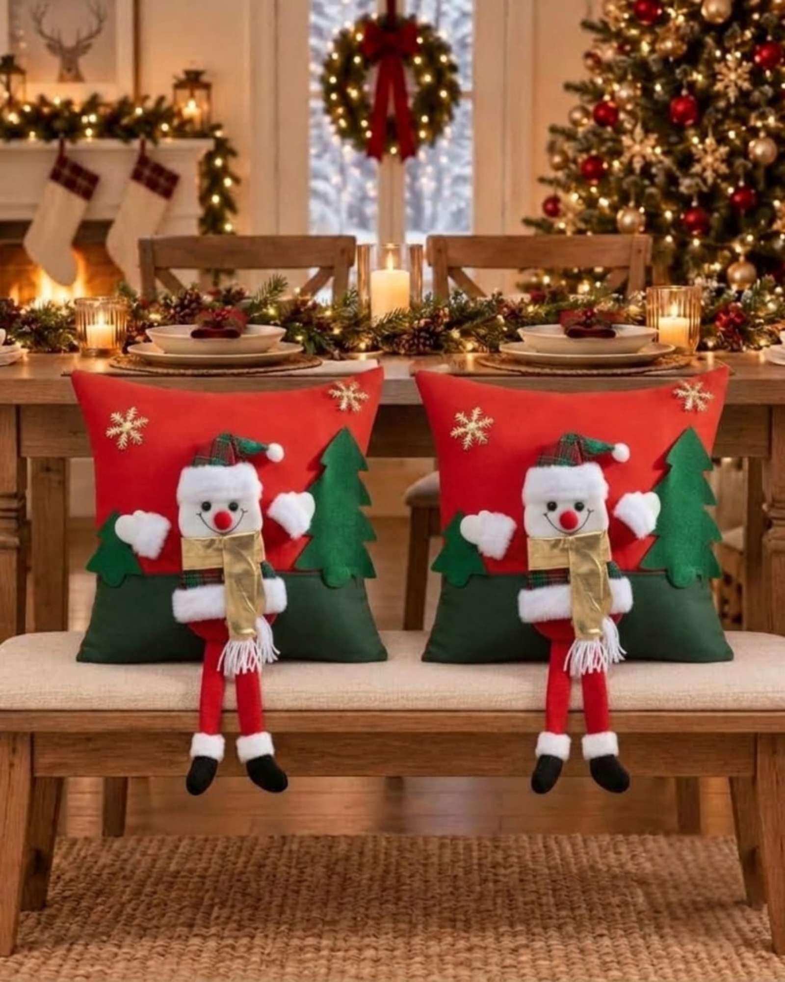 Pack de 2 Fundas para Cojín de Navidad 45x45 cm 10-2