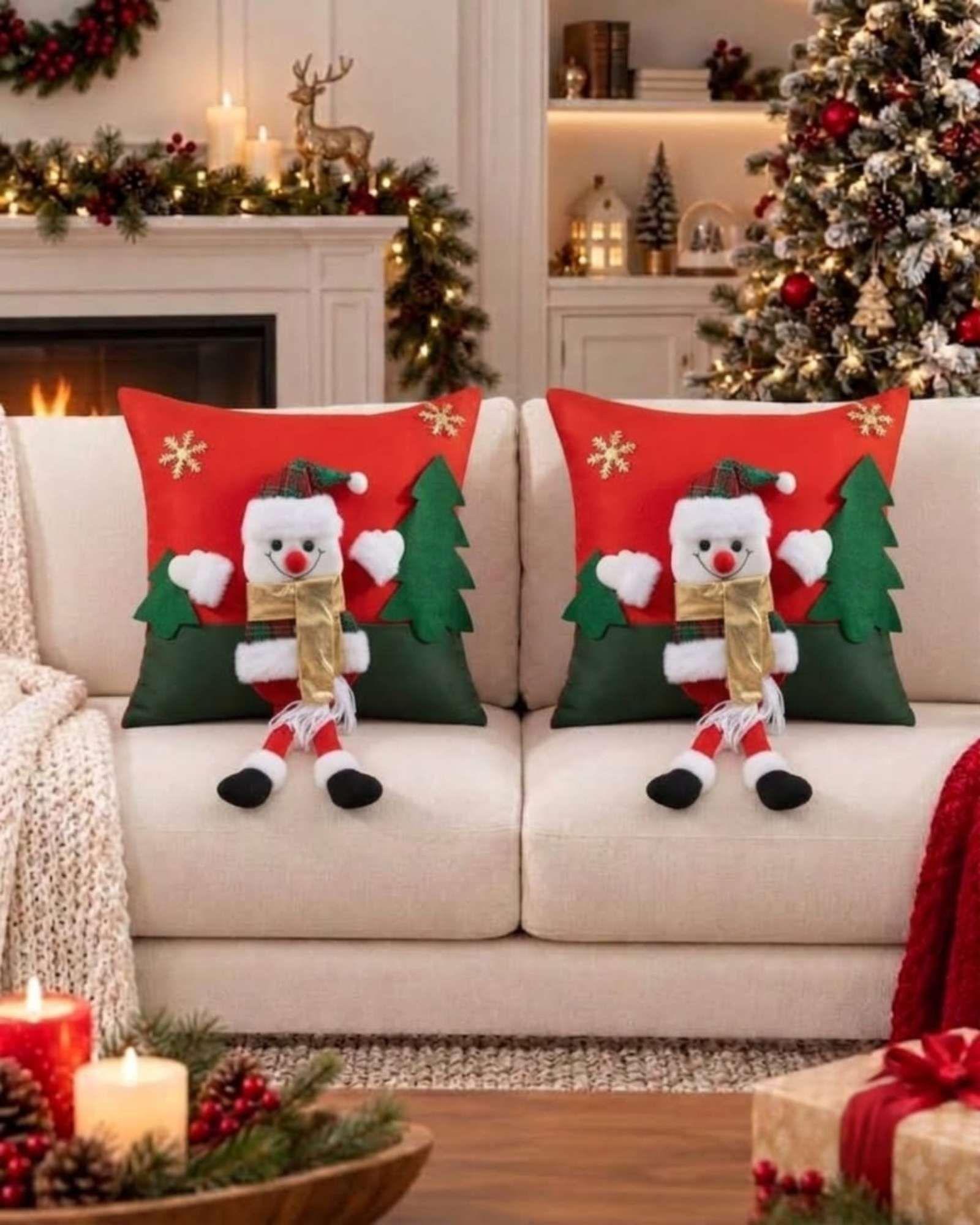 Pack de 2 Fundas para Cojín de Navidad 45x45 cm 10-3