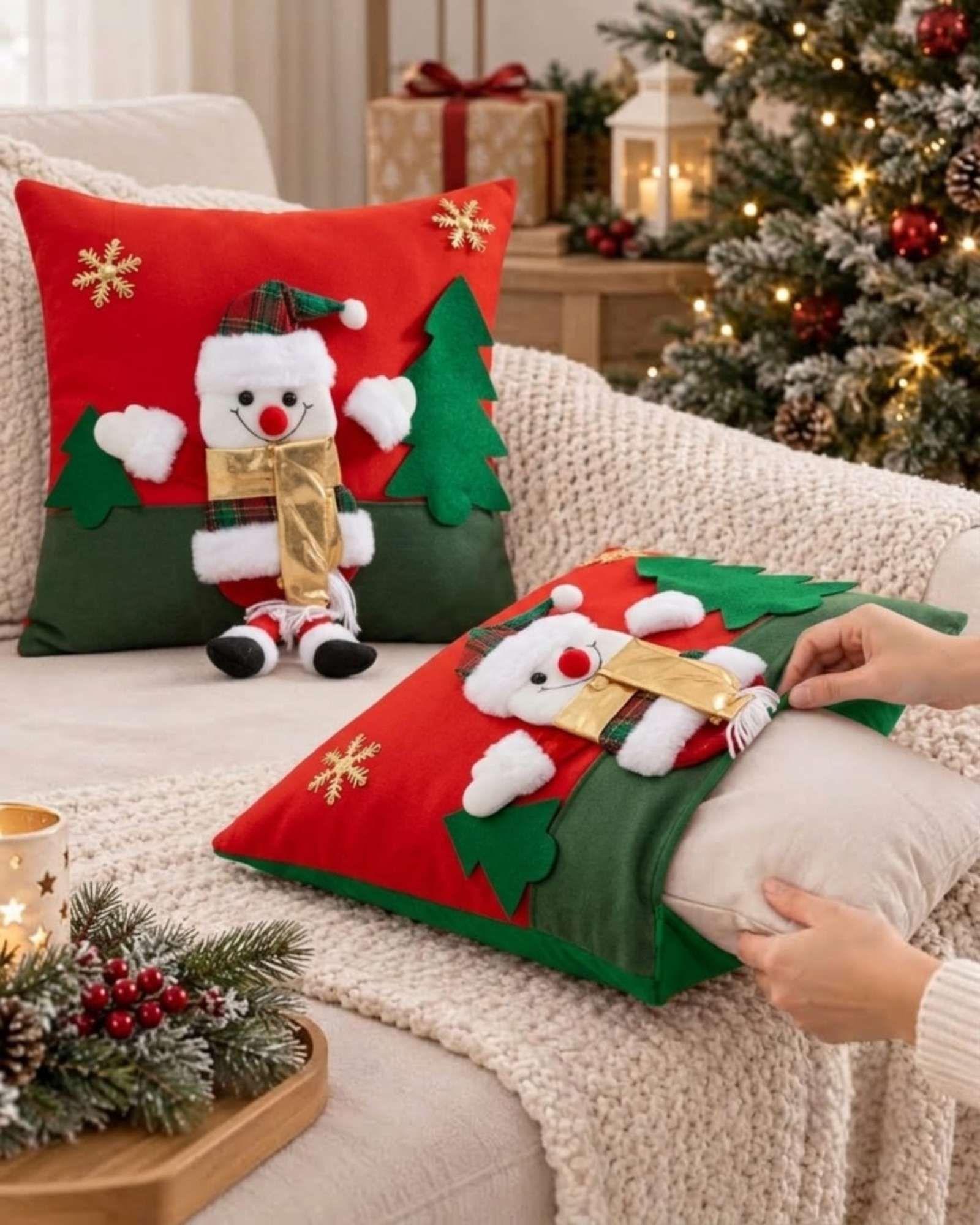 Pack de 2 Fundas para Cojín de Navidad 45x45 cm 10-5