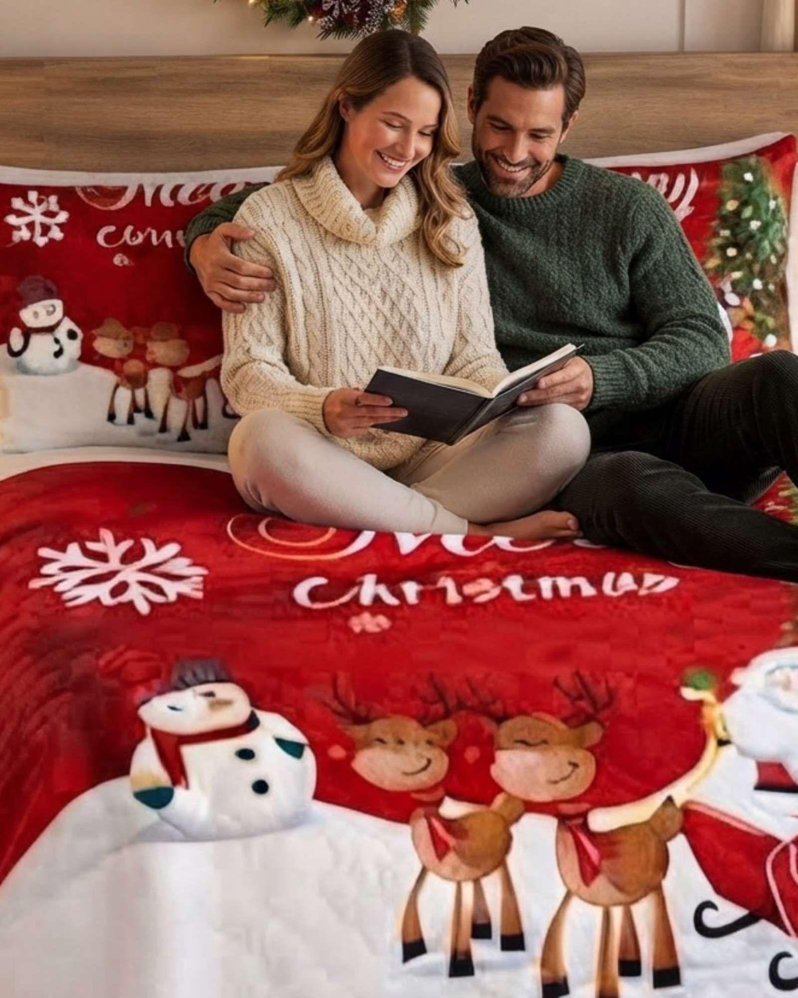 Cubrecama Quilt Navideño 2 Plazas con Diseño  A6-4