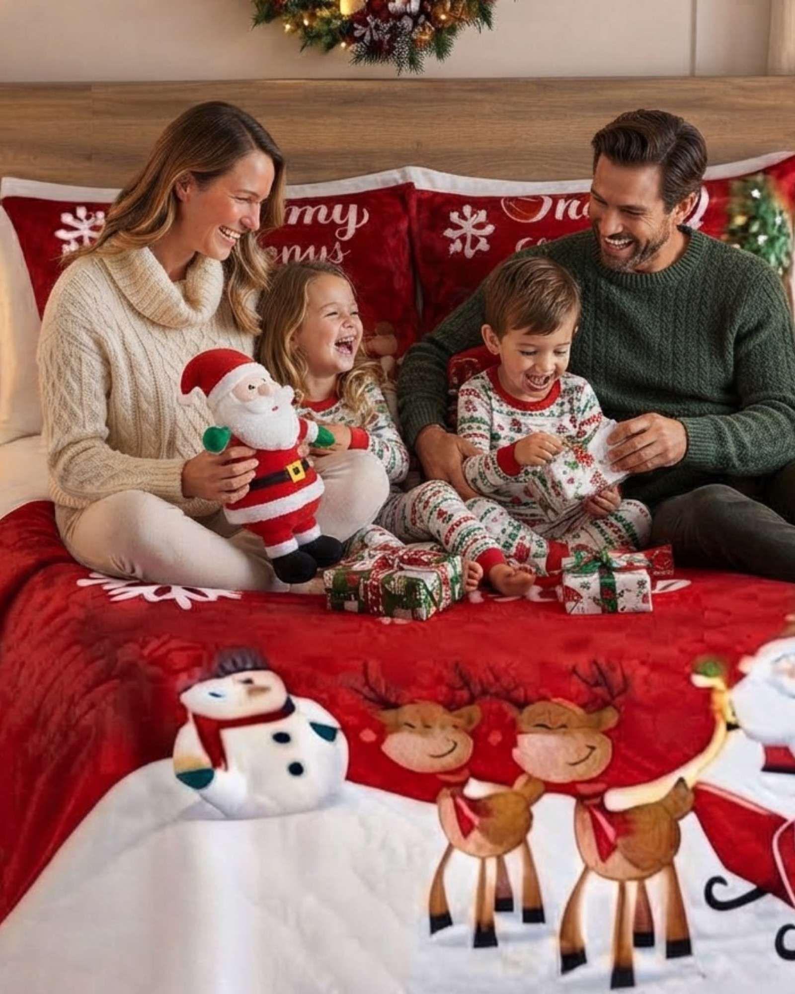 Cubrecama Quilt Navideño 2 Plazas con Diseño  A6-5