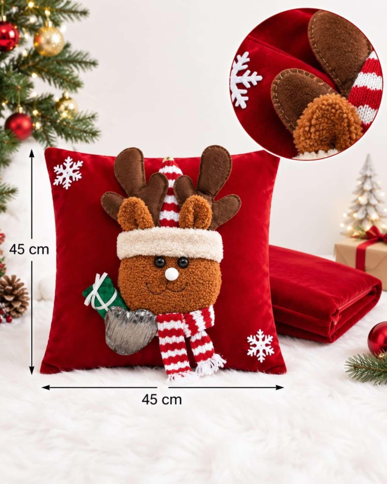 Pack de 2 Fundas para Cojín de Navidad 45x45 cm 3-6