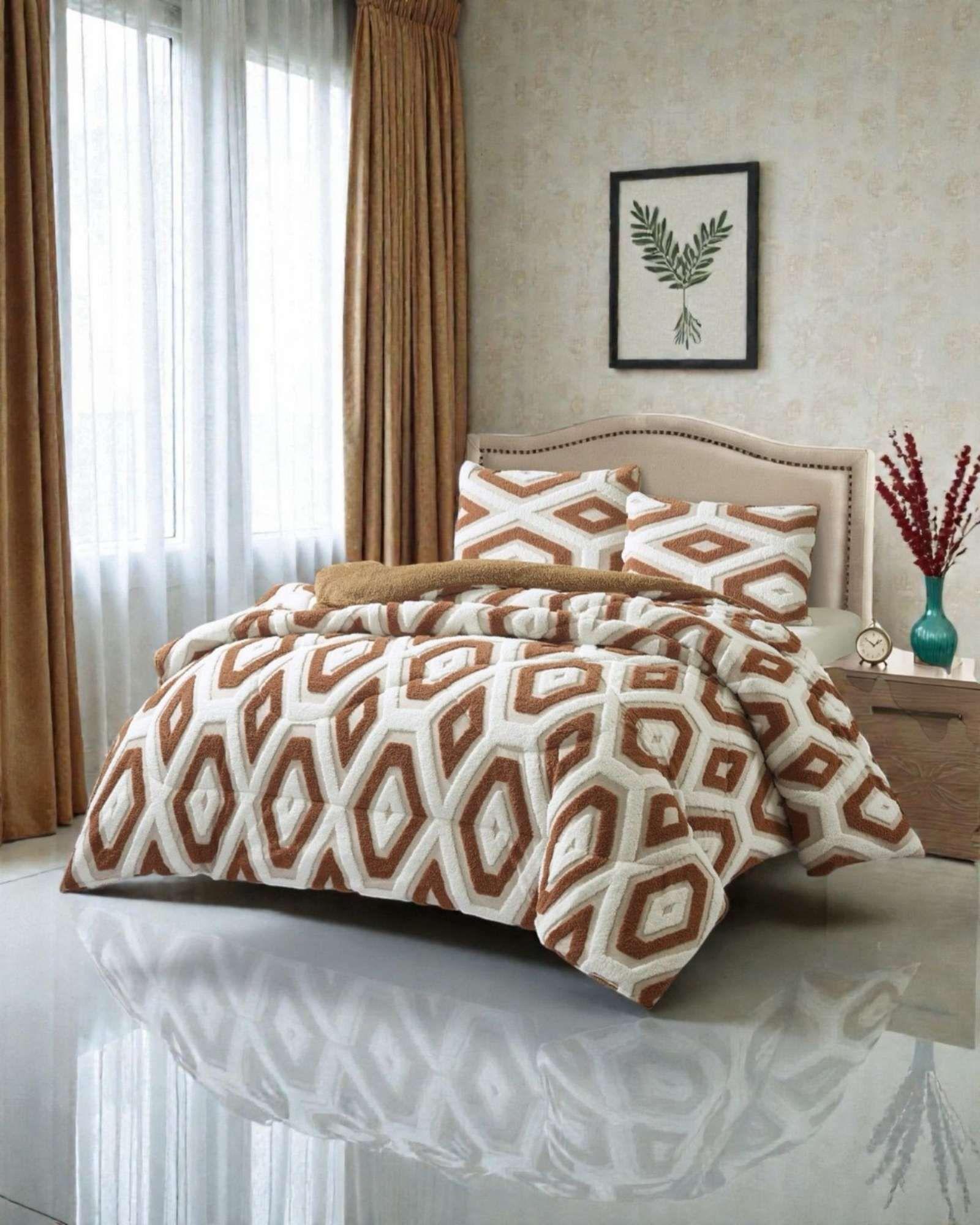 Cubrecama Chiporro Diseño jacquerd Suave y Abrigador Plaza y Media A3-3