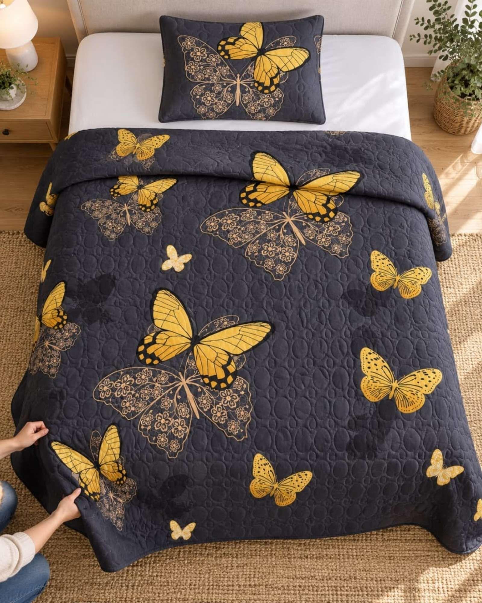 Cubrecama Quilts Plaza y Media  Con Funda De Almohada C3-3