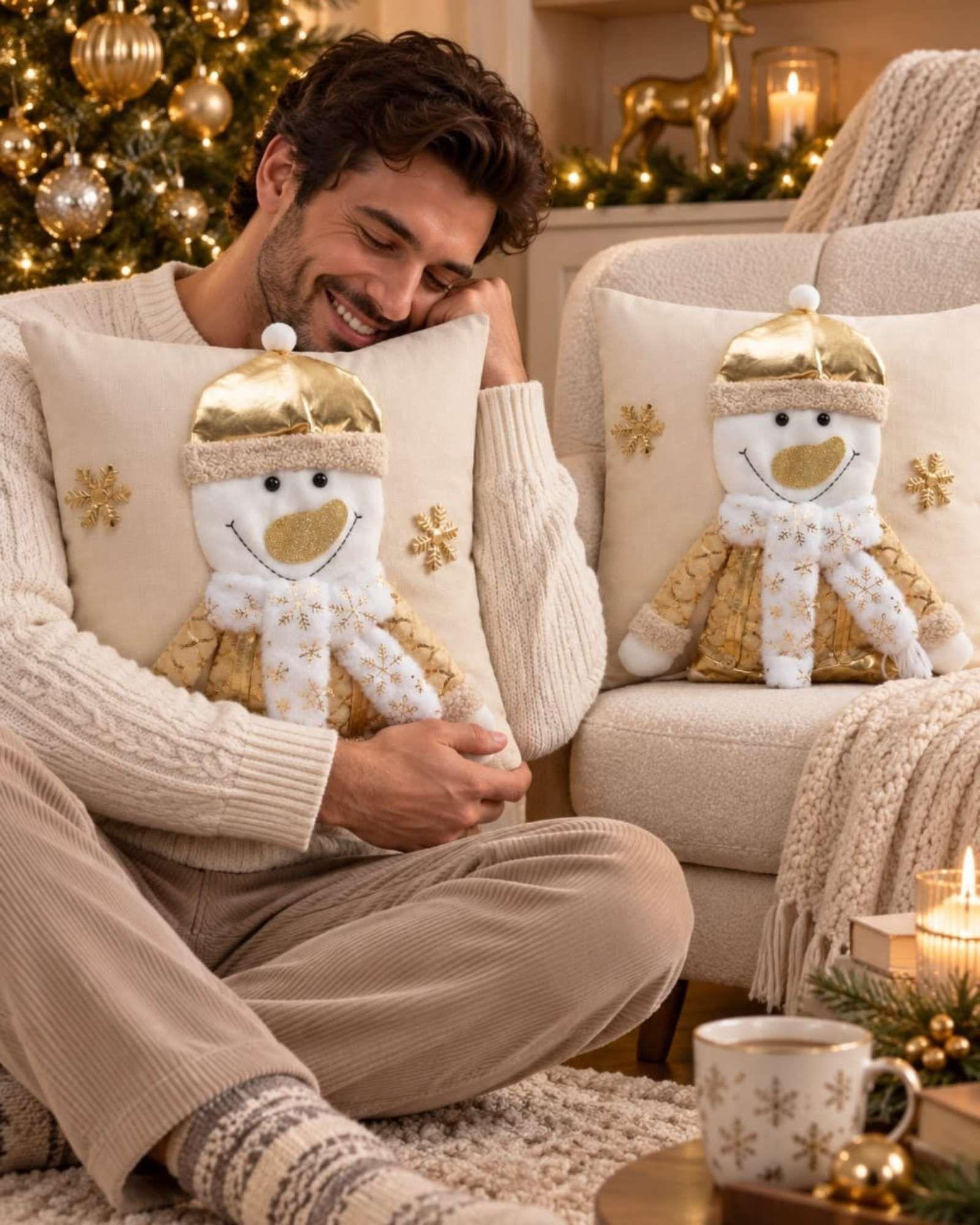 Pack de 2 Fundas para Cojín de Navidad 45x45 cm 12-2