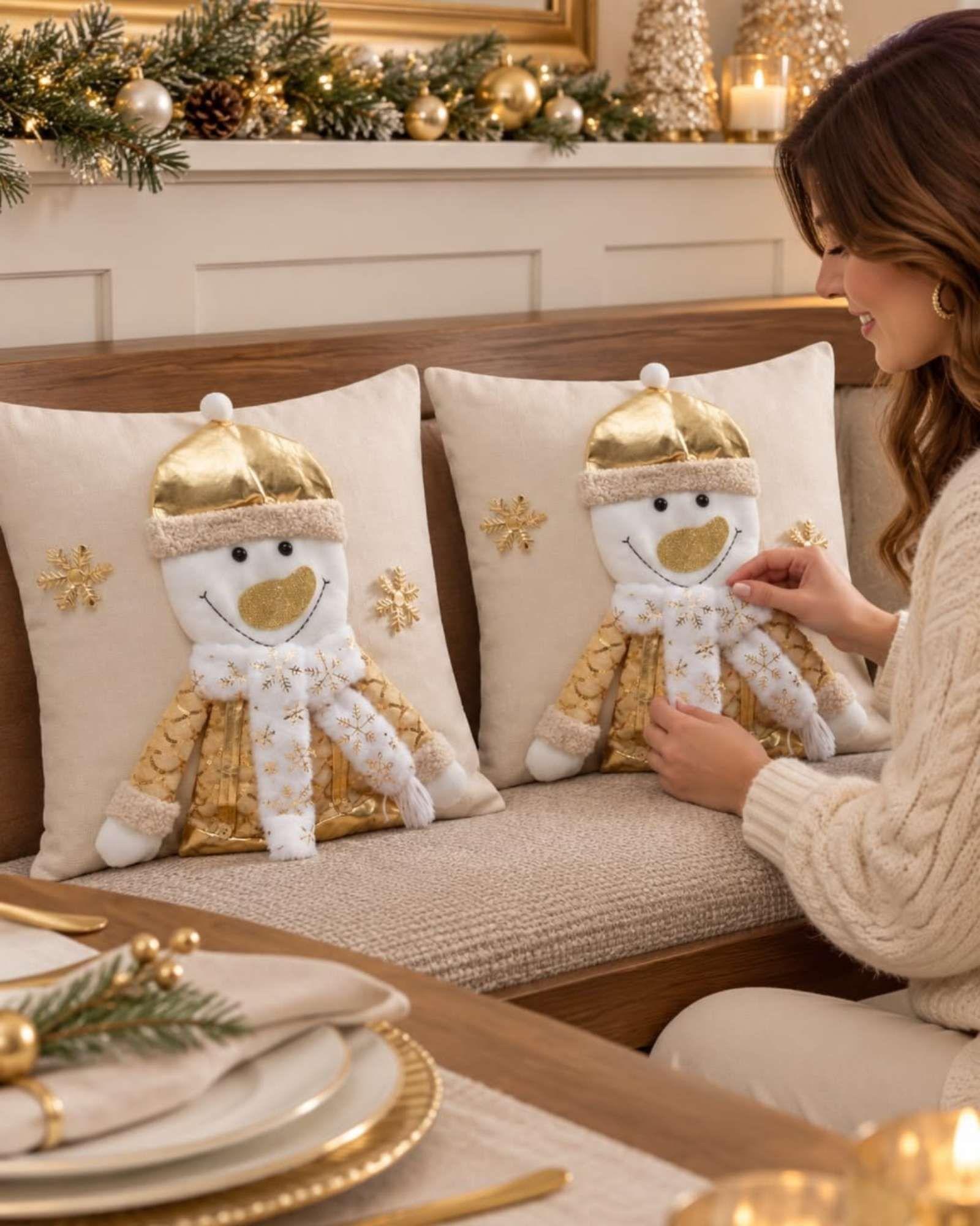 Pack de 2 Fundas para Cojín de Navidad 45x45 cm 12-3
