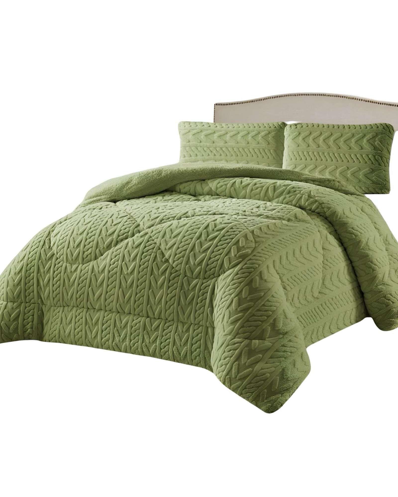 COBERTOR ELEGANTE DE INVIERNO CON CHIPORRO 2 PLZ 02-2