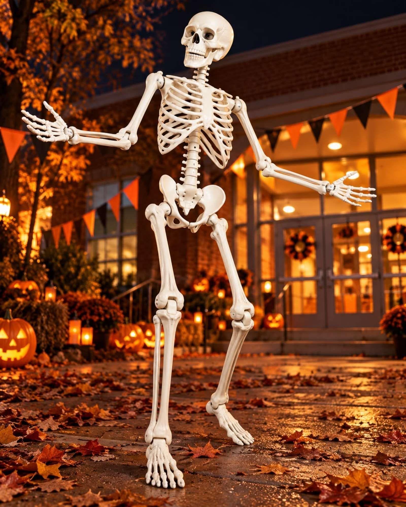 Adorno Esqueleto Halloween Articulado 165 cm-0