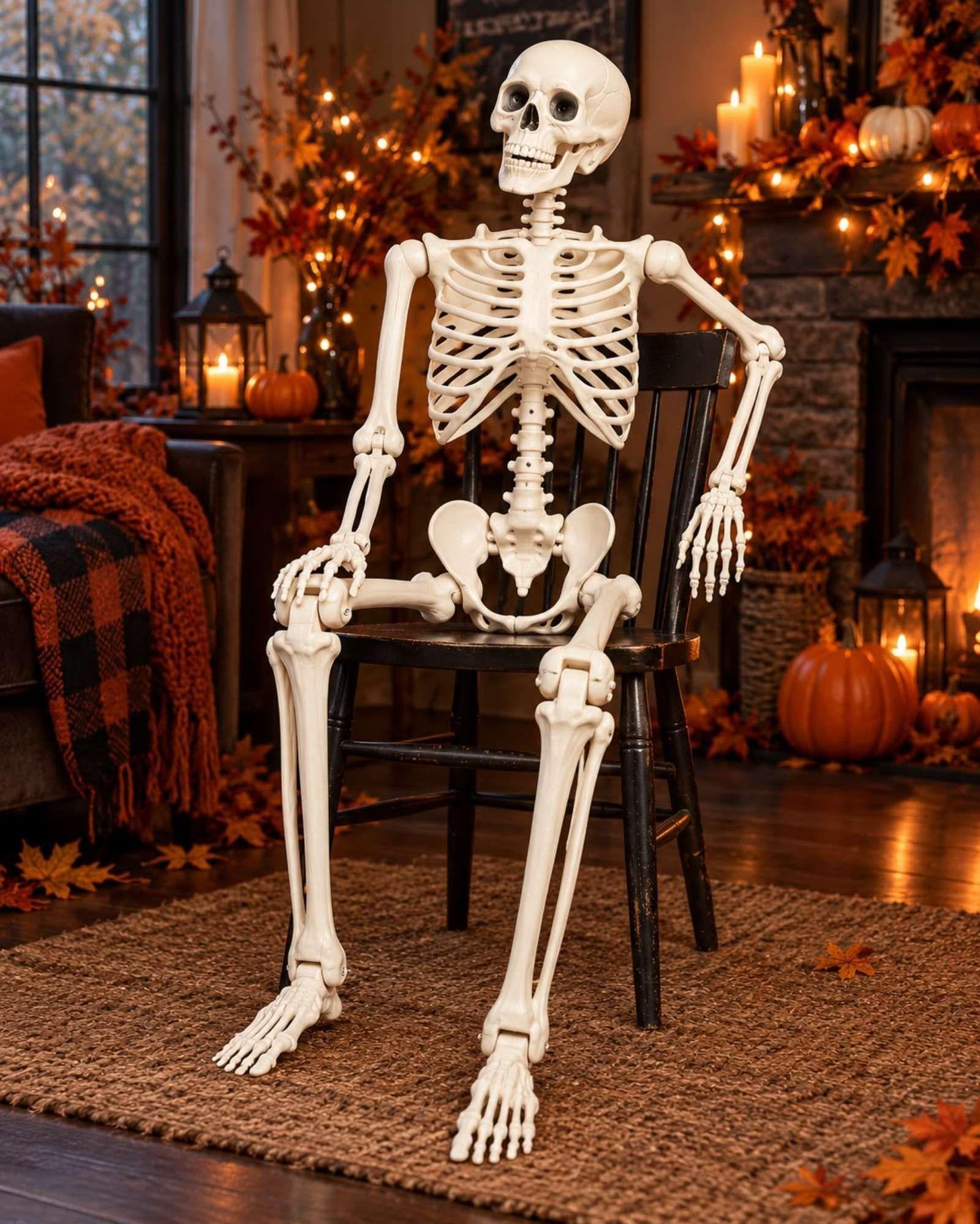 Adorno Esqueleto Halloween Articulado 165 cm-4