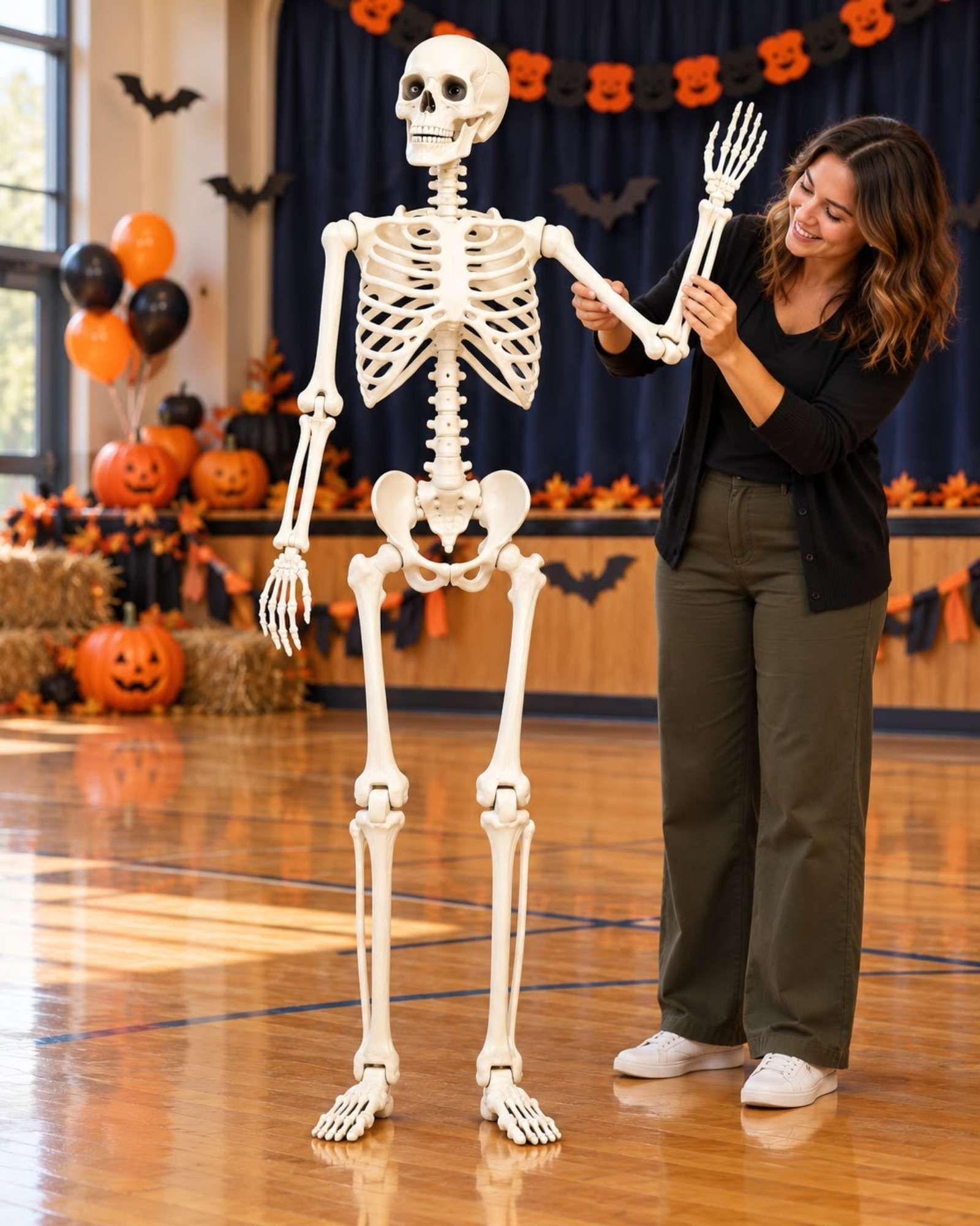 Adorno Esqueleto Halloween Articulado 165 cm-5