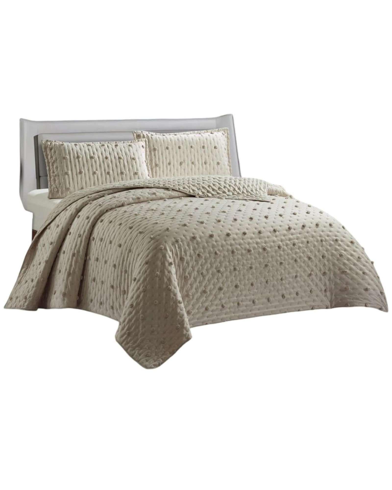 CUBRECAMA QUILT DELGADO TUFTING DE LUJO SUAVE 2 PLAZAS H6-0