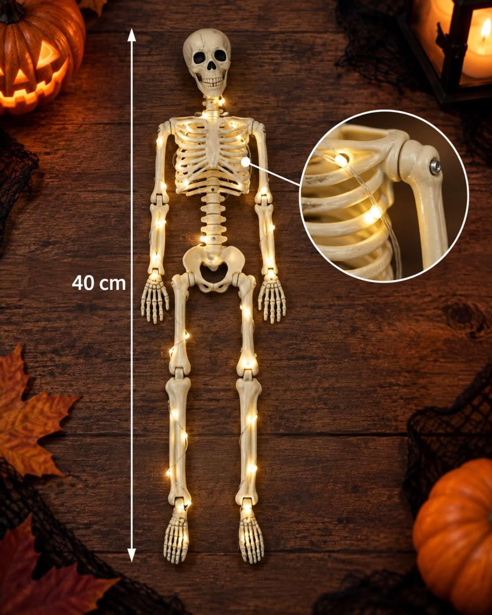 Adorno Esqueleto LED 40 cm Adorno Halloween-7