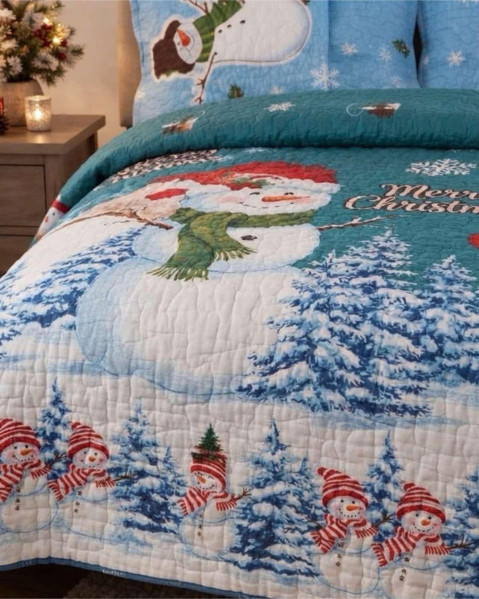Cubrecama Quilt Navideño 2 Plazas con Diseño  A1-5