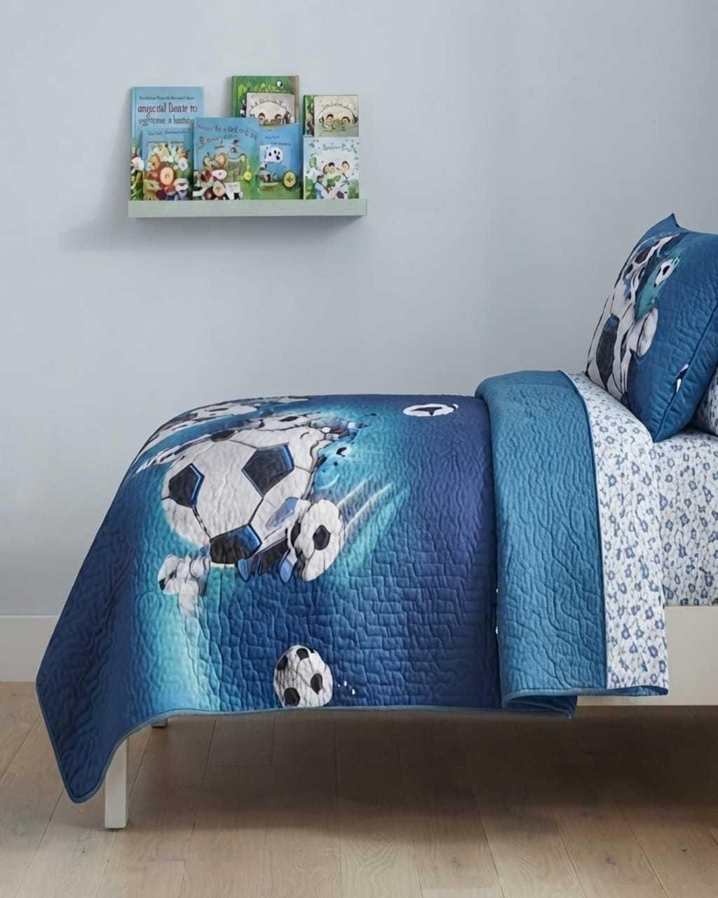 Cubrecama Quilt de Verano Plaza y Media Diseños Infantiles Mas Funda.-2