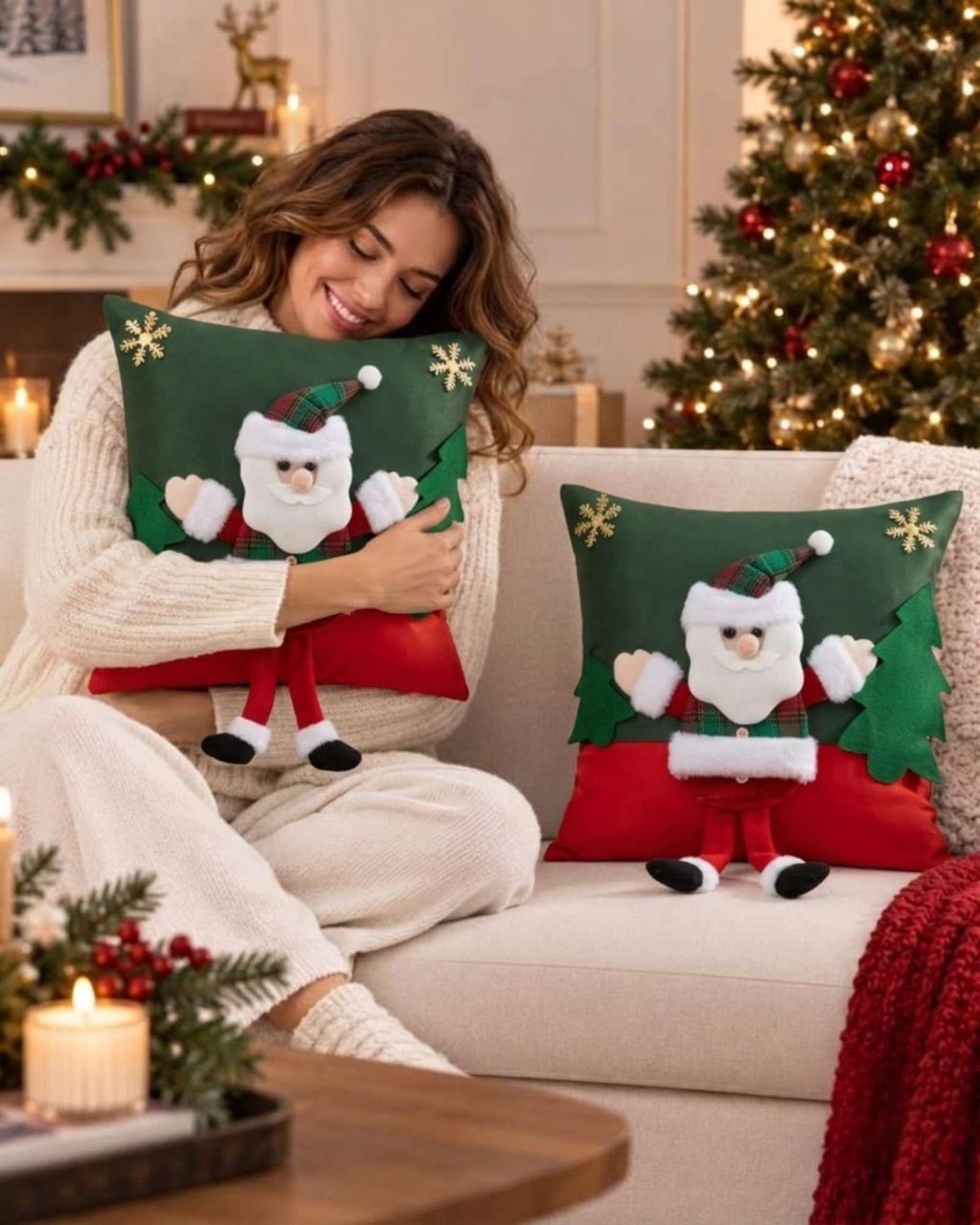 Pack de 2 Fundas para Cojín de Navidad 45x45 cm 9-2