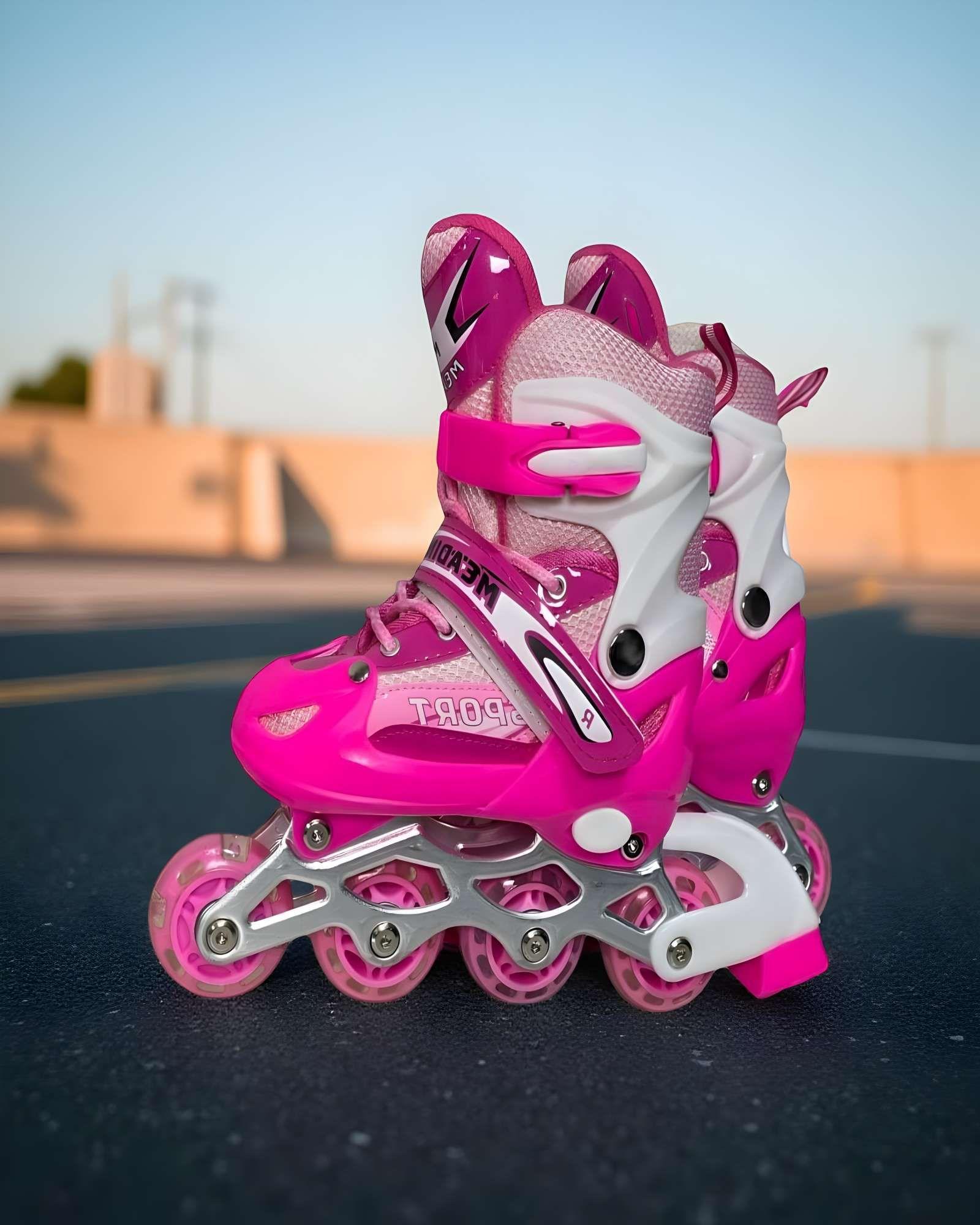 PATIN EN LINEA CON LUCES MAS KIT TALLA S 31-34 A9-3